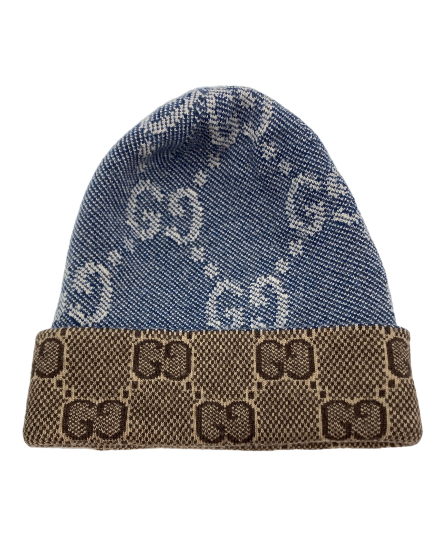 中古・古着通販】GUCCI (グッチ) GG Wool Hat 716585 3GAJY ネイビー