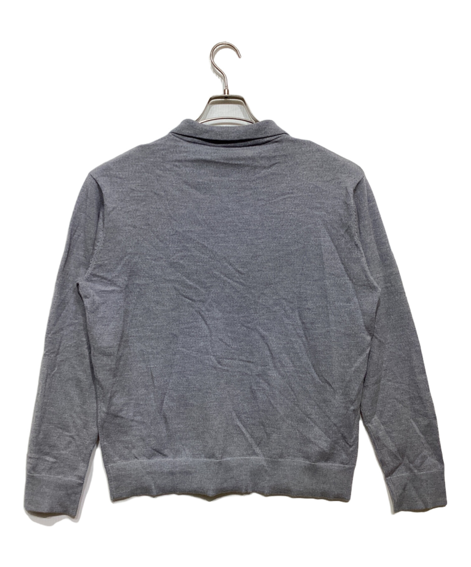 中古・古着通販】gajess (ガジェス) Kanon Logo Polo Knit グレー
