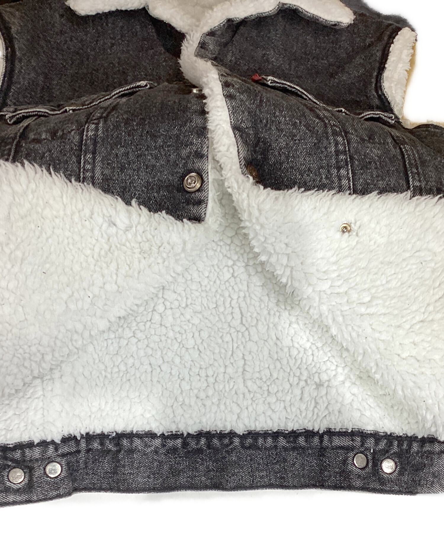 中古・古着通販】LEVI'S (リーバイス) 裏ボア ブラックデニムベスト