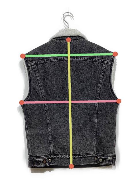 中古・古着通販】LEVI'S (リーバイス) 裏ボア ブラックデニムベスト