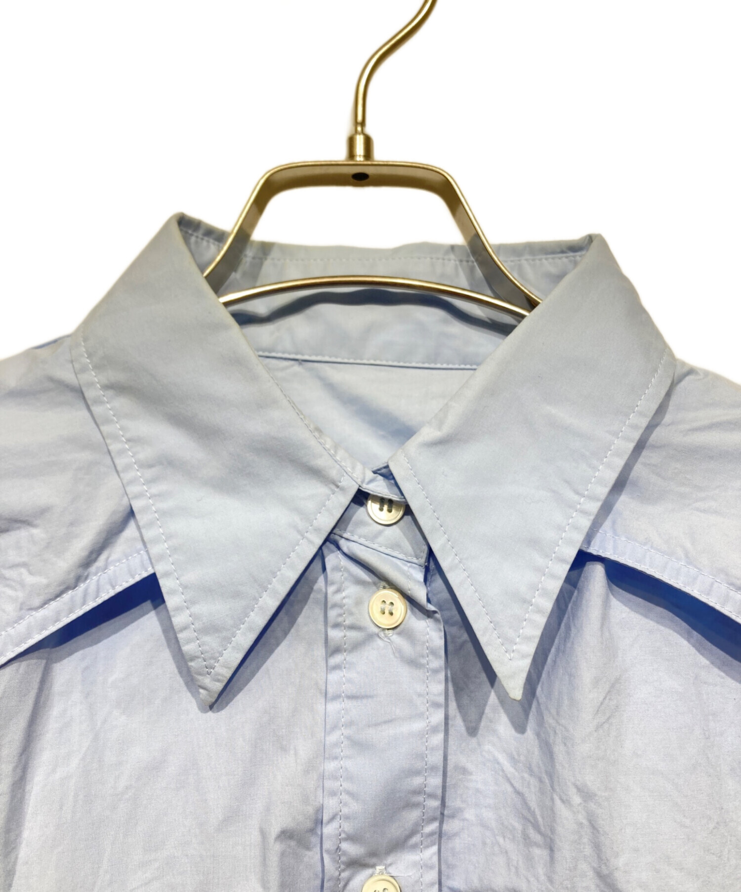 MM6 エムエムシックス カジュアルシャツ S 青 【古着】【中古】【送料無料】 MM6 - MM6 エムエムシックス カジュアルシャツ S 青 【古着】【中古