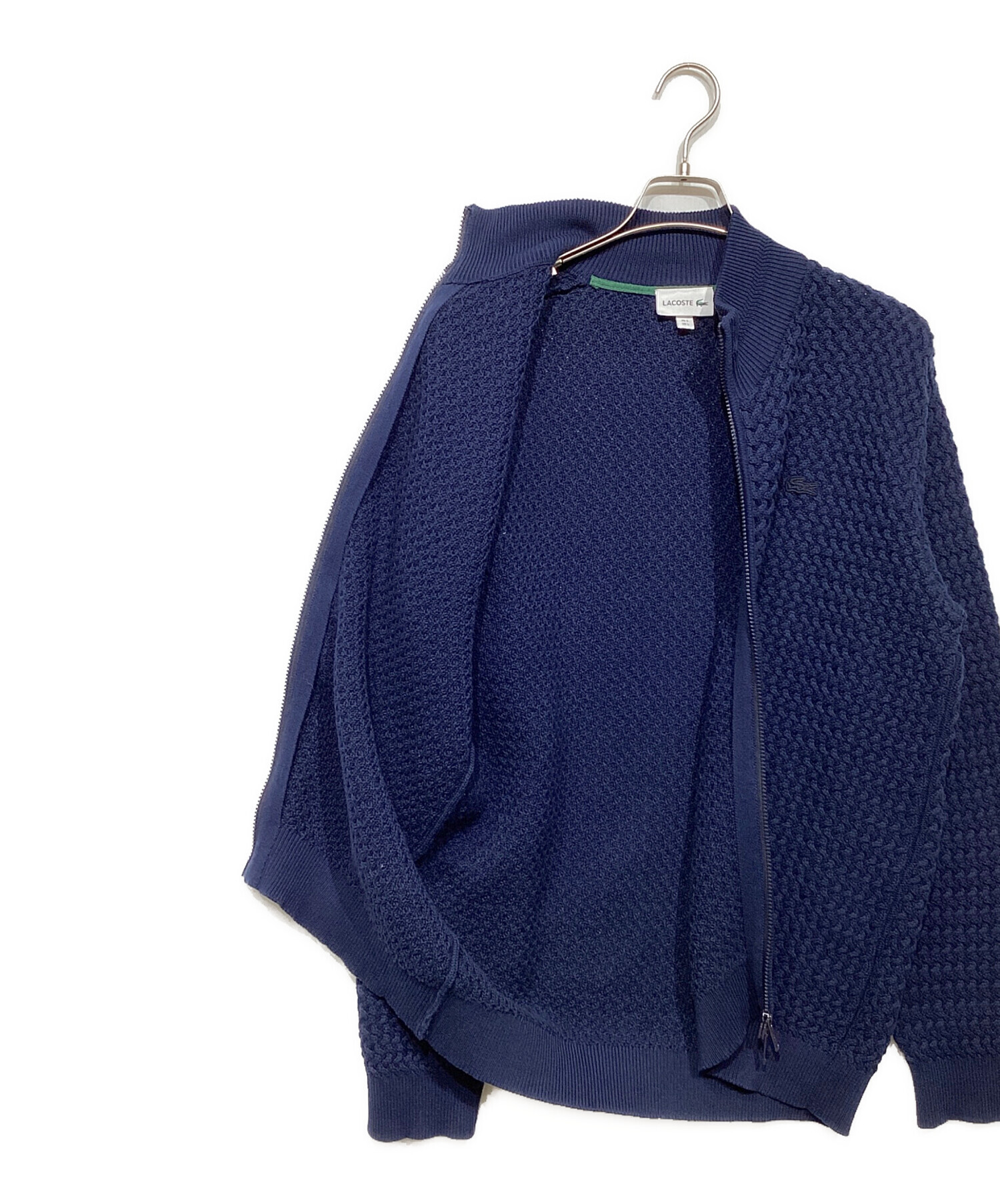 中古・古着通販】LACOSTE (ラコステ) バスケットニットジップアップ 