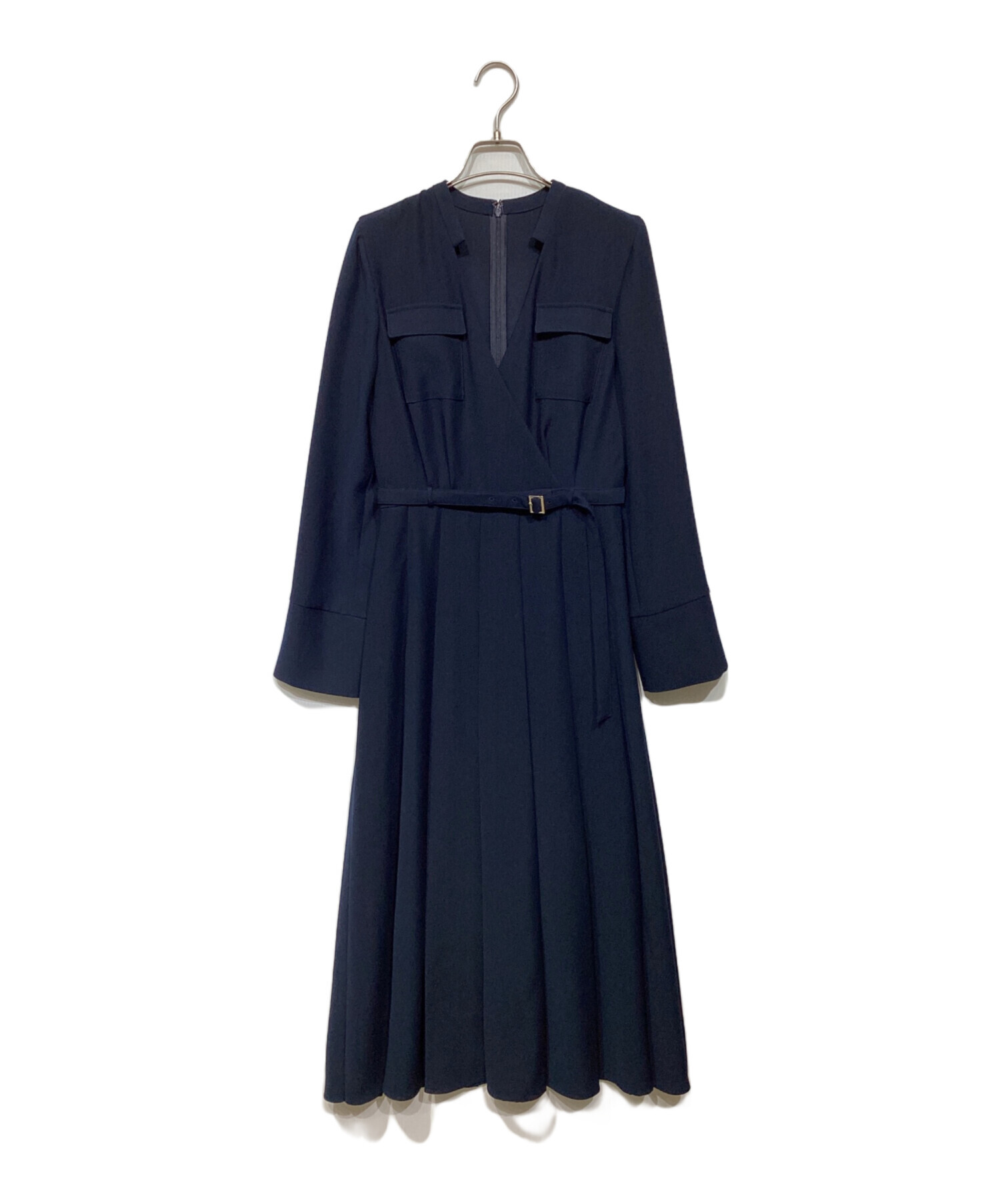 中古・古着通販】anuans (アニュアンス) ダブルサテンノーカラータック