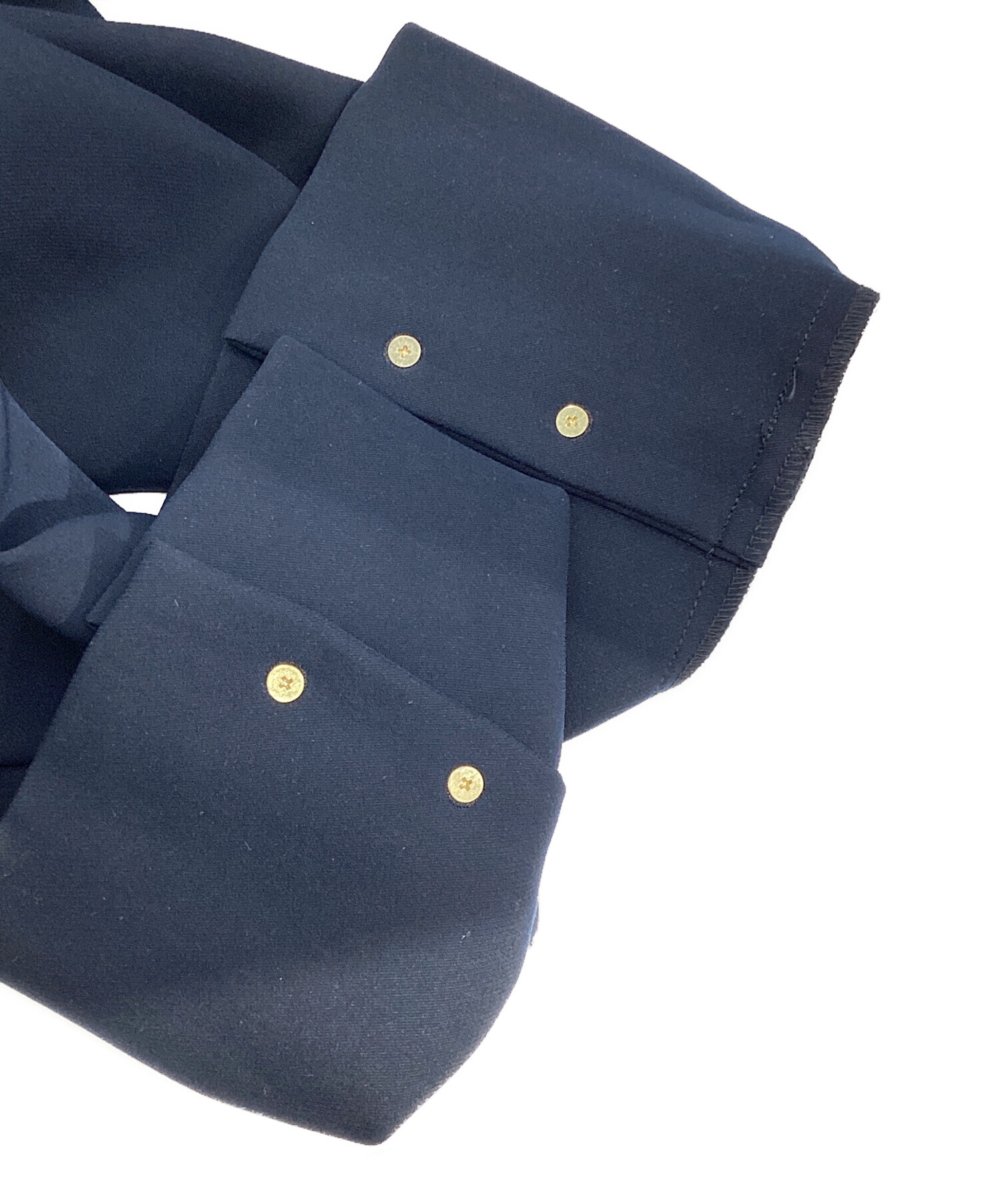 中古・古着通販】anuans (アニュアンス) ダブルサテンノーカラータック