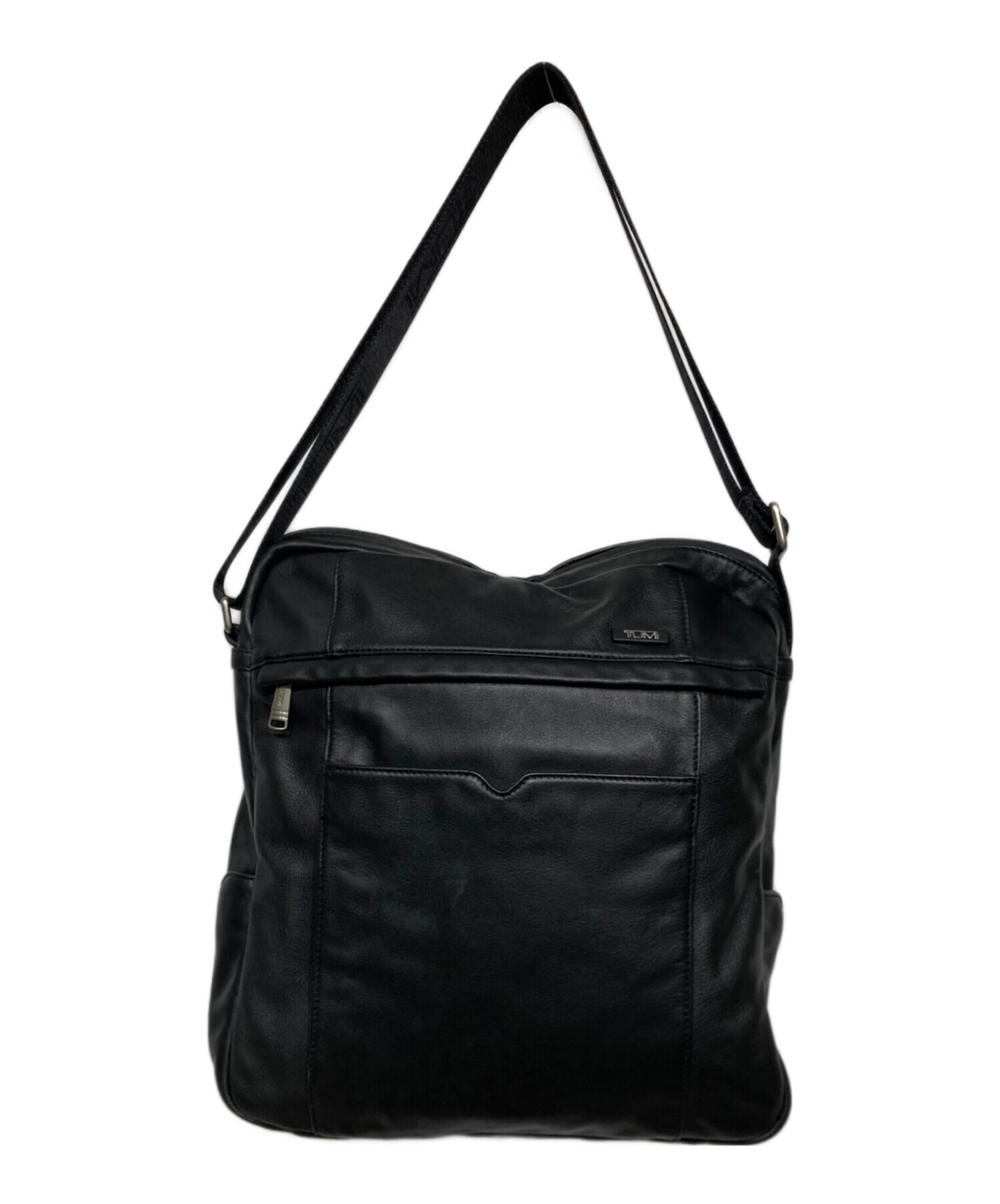中古・古着通販】TUMI (トゥミ) レザーショルダーバッグ ブラック