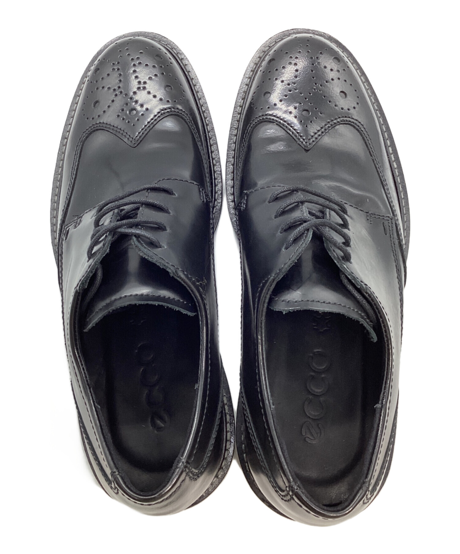 中古・古着通販】ECCO (エコー) ウィングチップシューズ ブラック