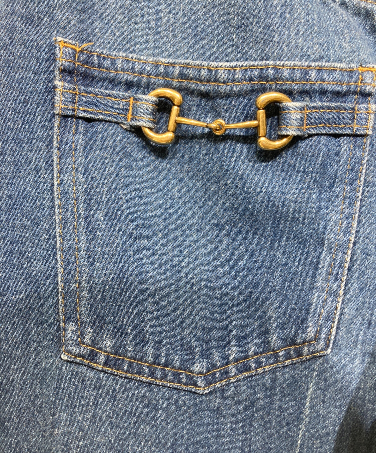 タグ付未使用　正規品グッチ　千鳥柄フレアパンツ　ホースビット　M相当 中古・古着通販】GUCCI (グッチ) ホースビット デニムパンツ