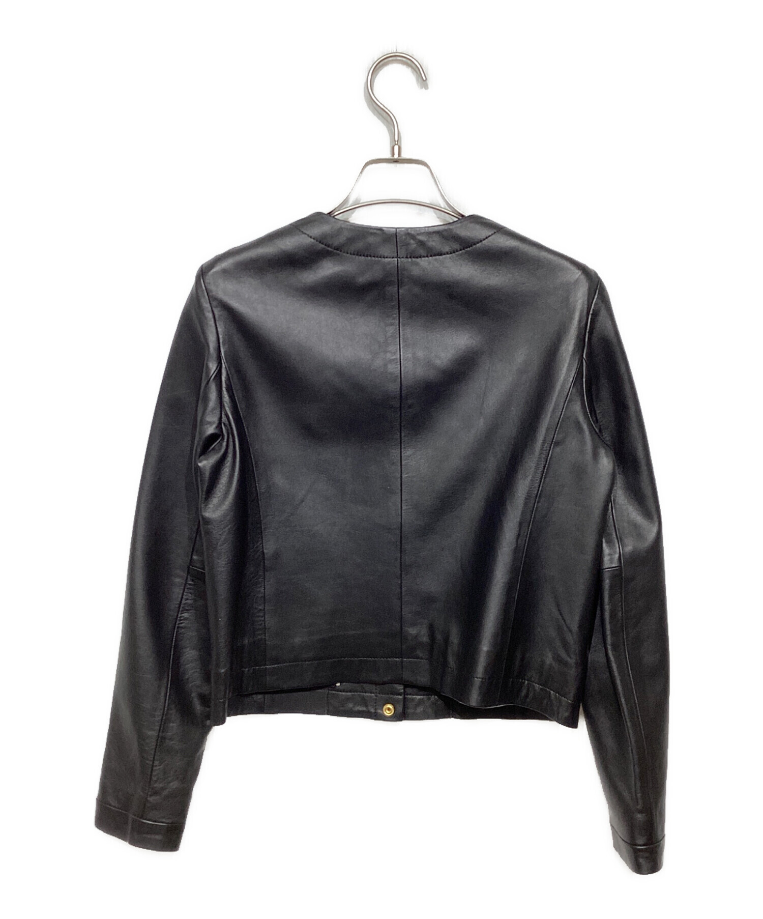 特価 ANAYI アナイ ラムレザー ライダースジャケット シングル 黒～紺 ANAYI（アナイ） レザージャケット ライダース ラムレザーファスナー