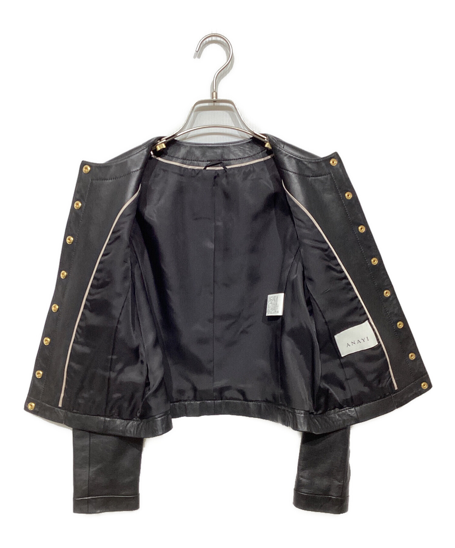 中古・古着通販】ANAYI (アナイ) ラムレザードットボタン ジャケット