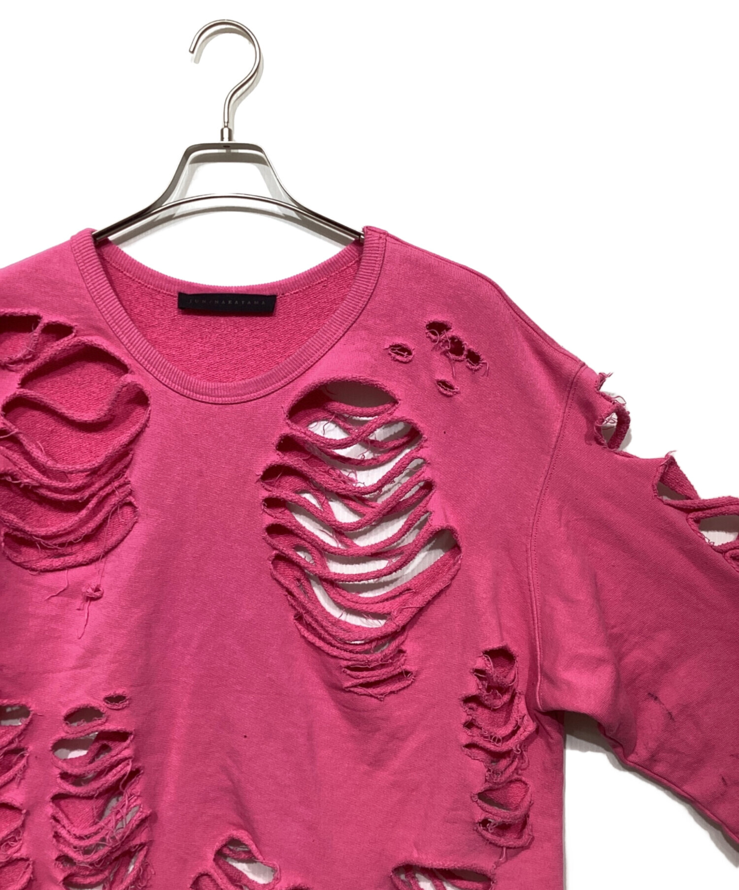 中古・古着通販】JUN NAKAYAMA (ジュンナカヤマ) DISTRESSED CREWNECK 