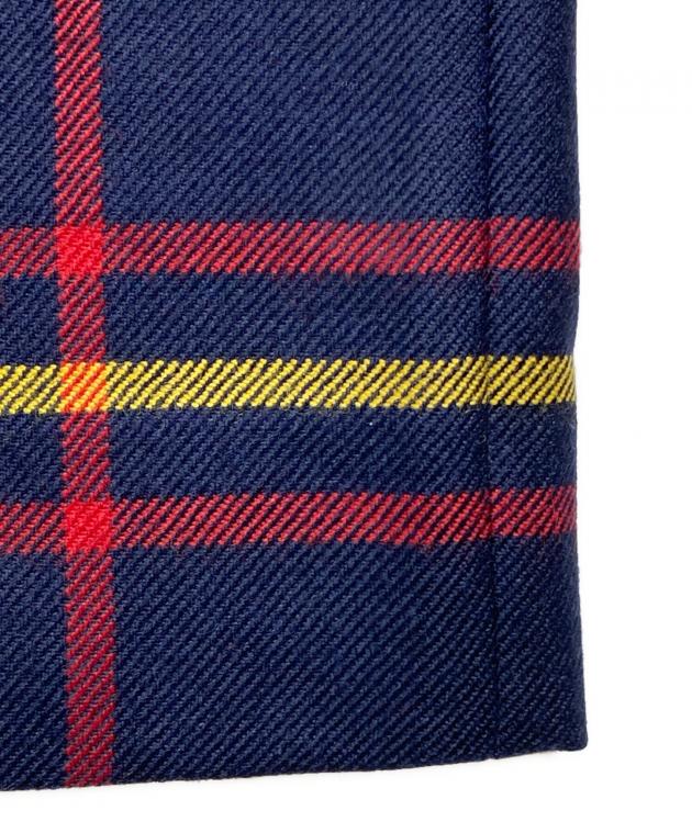 中古・古着通販】GUCCI (グッチ) チェックジップスカート ネイビー