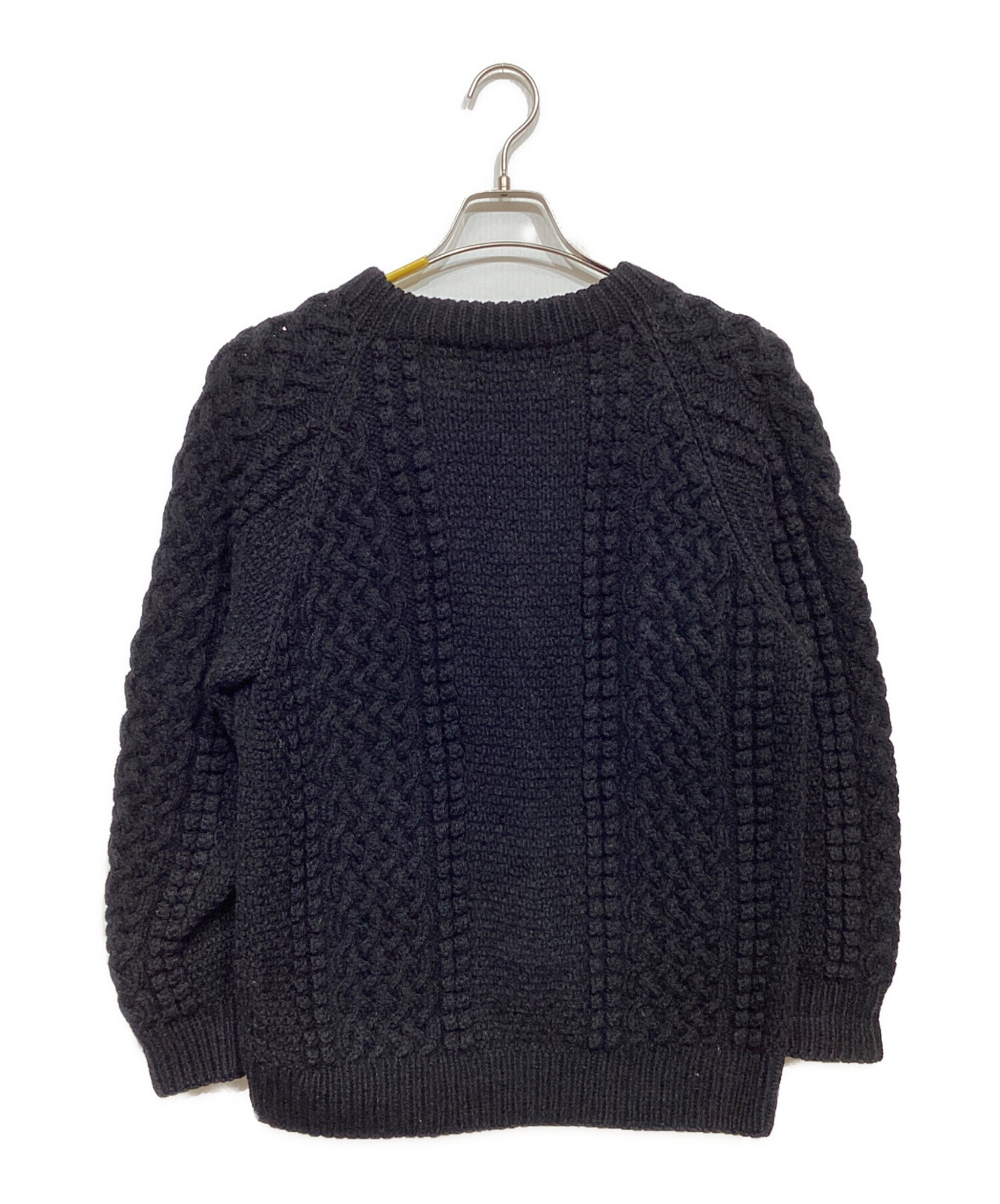 お値下げしました！INVERALLAN ブラック カーディガン 中古・古着通販】INVERALLAN (インバーアラン) 4A アランカーディガン