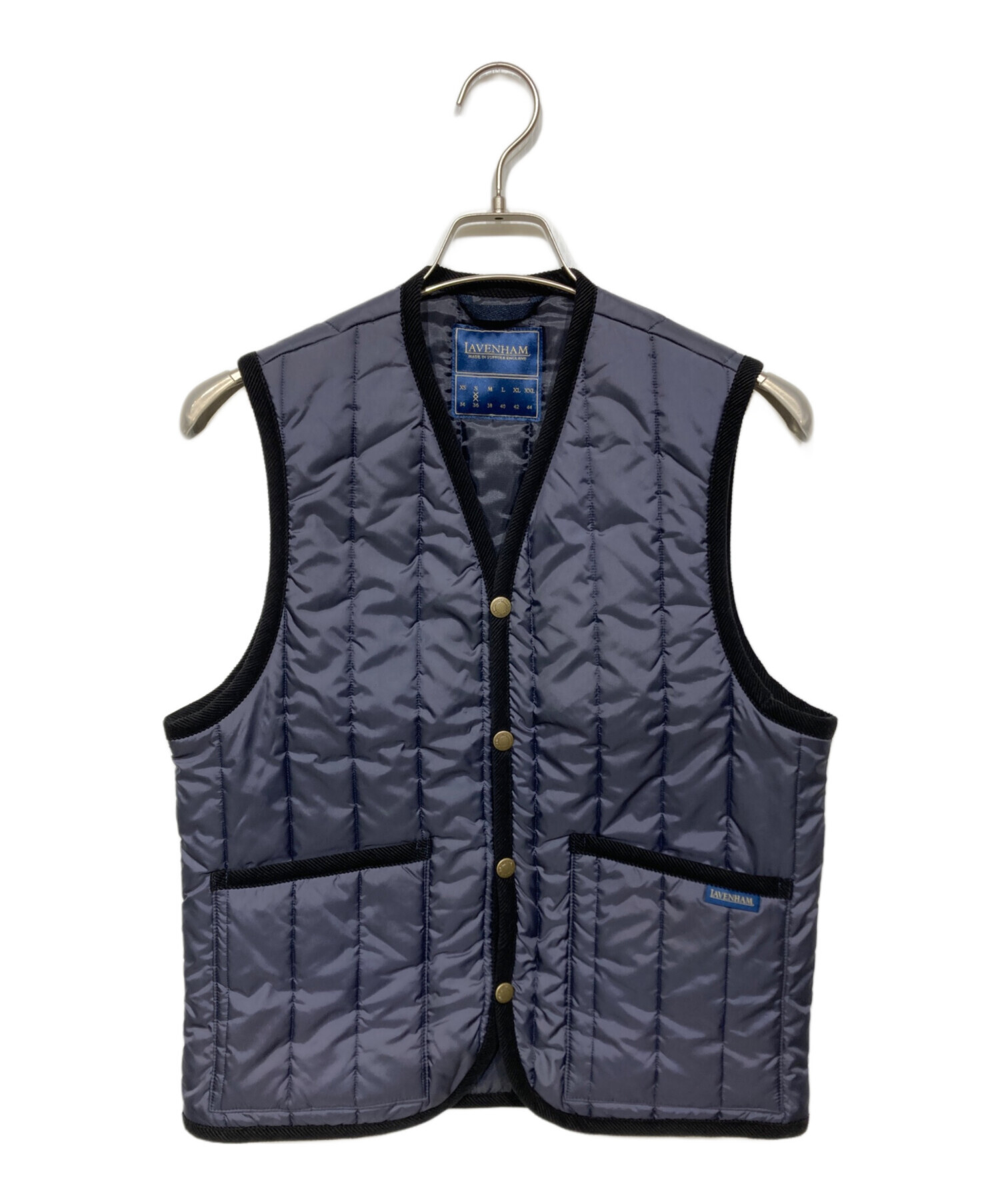 中古・古着通販】LAVENHAM (ラベンハム) キルトベスト ネイビー サイズ 