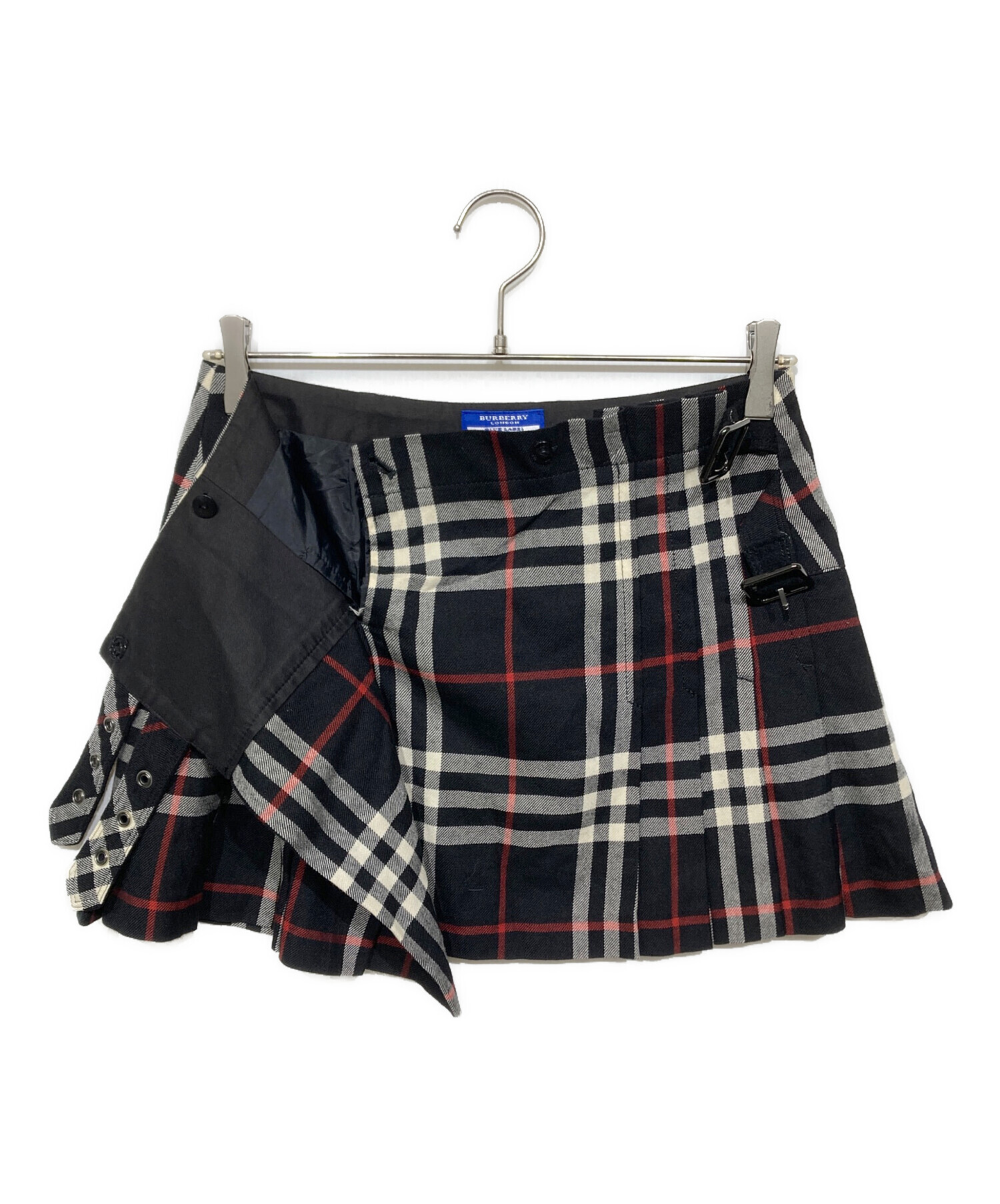 BURBERRY BLUE LABEL チェック柄プリーツスカート 38 バーバリーブルー