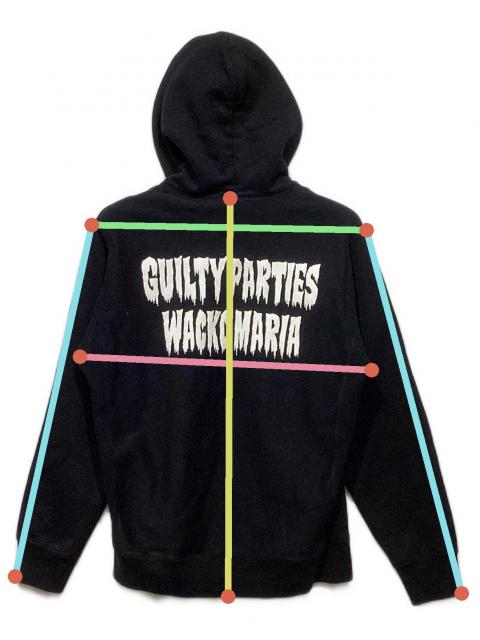 WACKOMARIA GUILTY PARTIES パーカー ブラック ワコマリア ジップアップ パーカー バックロゴ 黒 GUILTY PARTIES