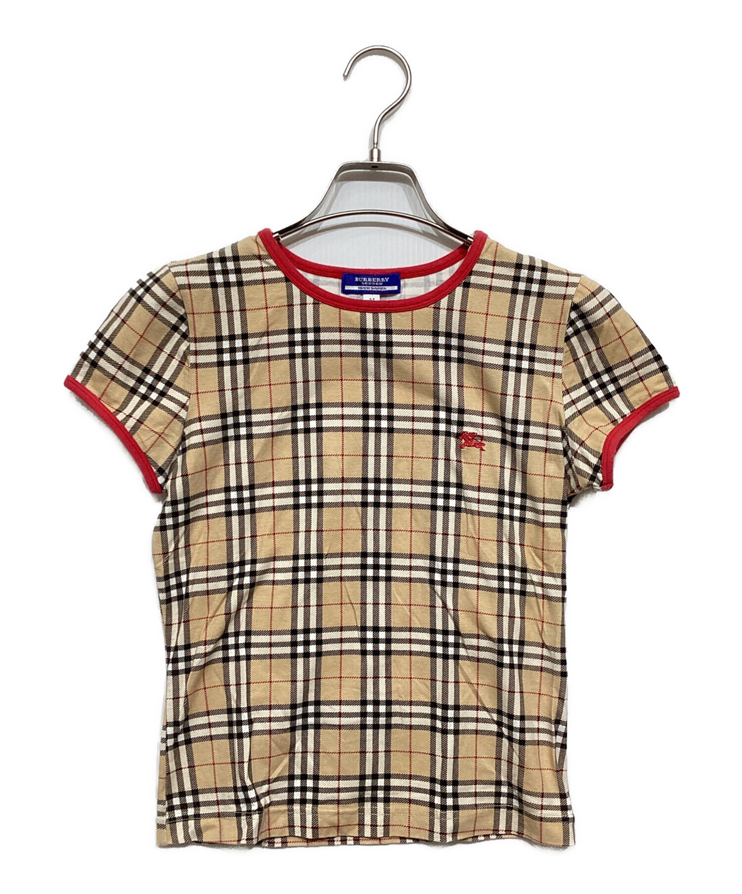 BURBERRY BLUE LABEL ノバチェック 襟リボン 半袖カットソー BURBERRY BLUE LABEL バーバリーブルーレーベル ノバチェック
