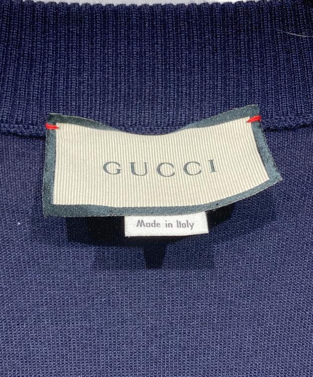 中古・古着通販】GUCCI (グッチ) Bee刺繍 Vネックカーディガン 496443