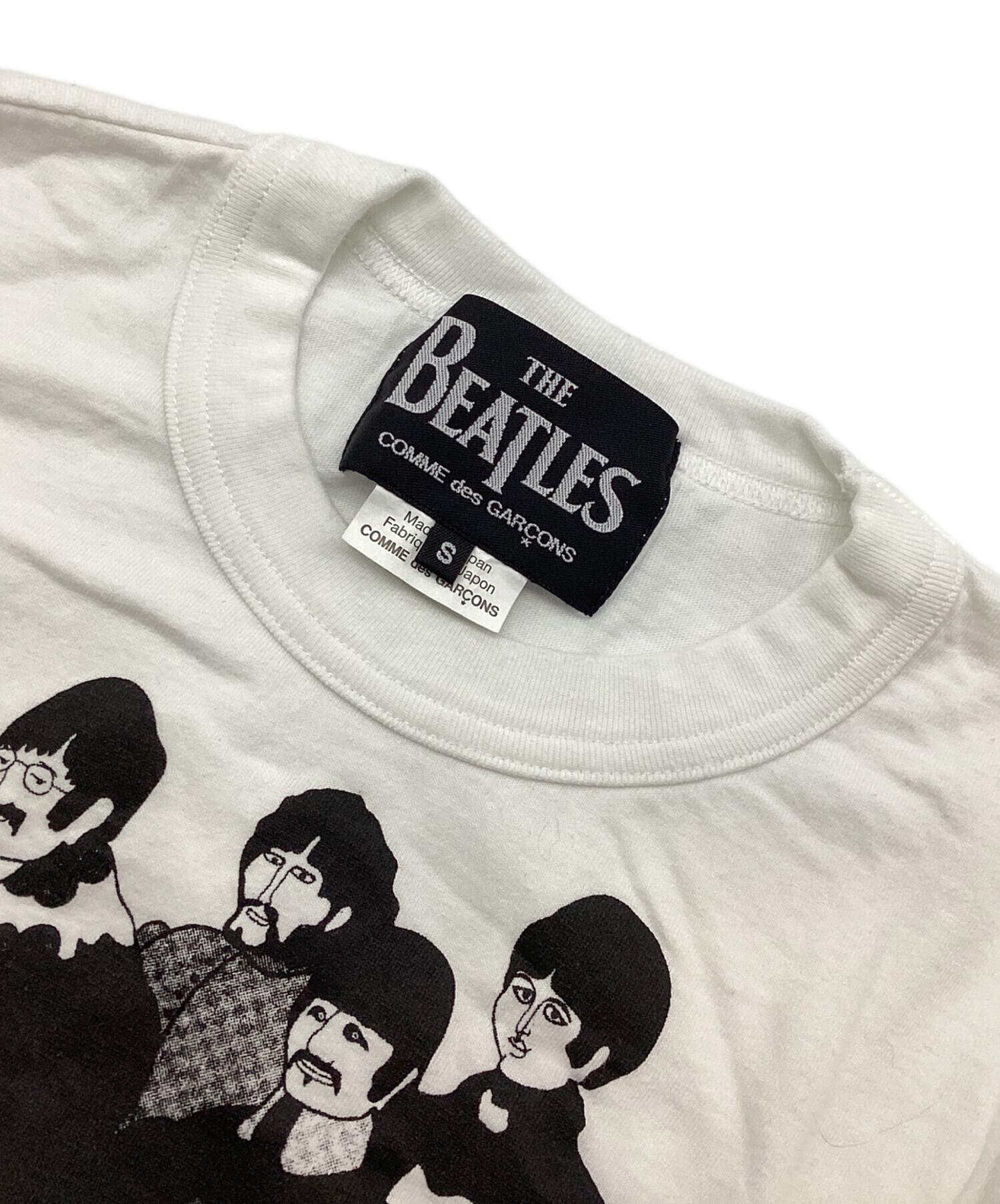 【コムデギャルソン】ビートルズ パーカー Lサイズ ホワイト 日本製 送料込 The Beatles x Comme des Garcons PRINTED SWEATSHIRT (COMME des