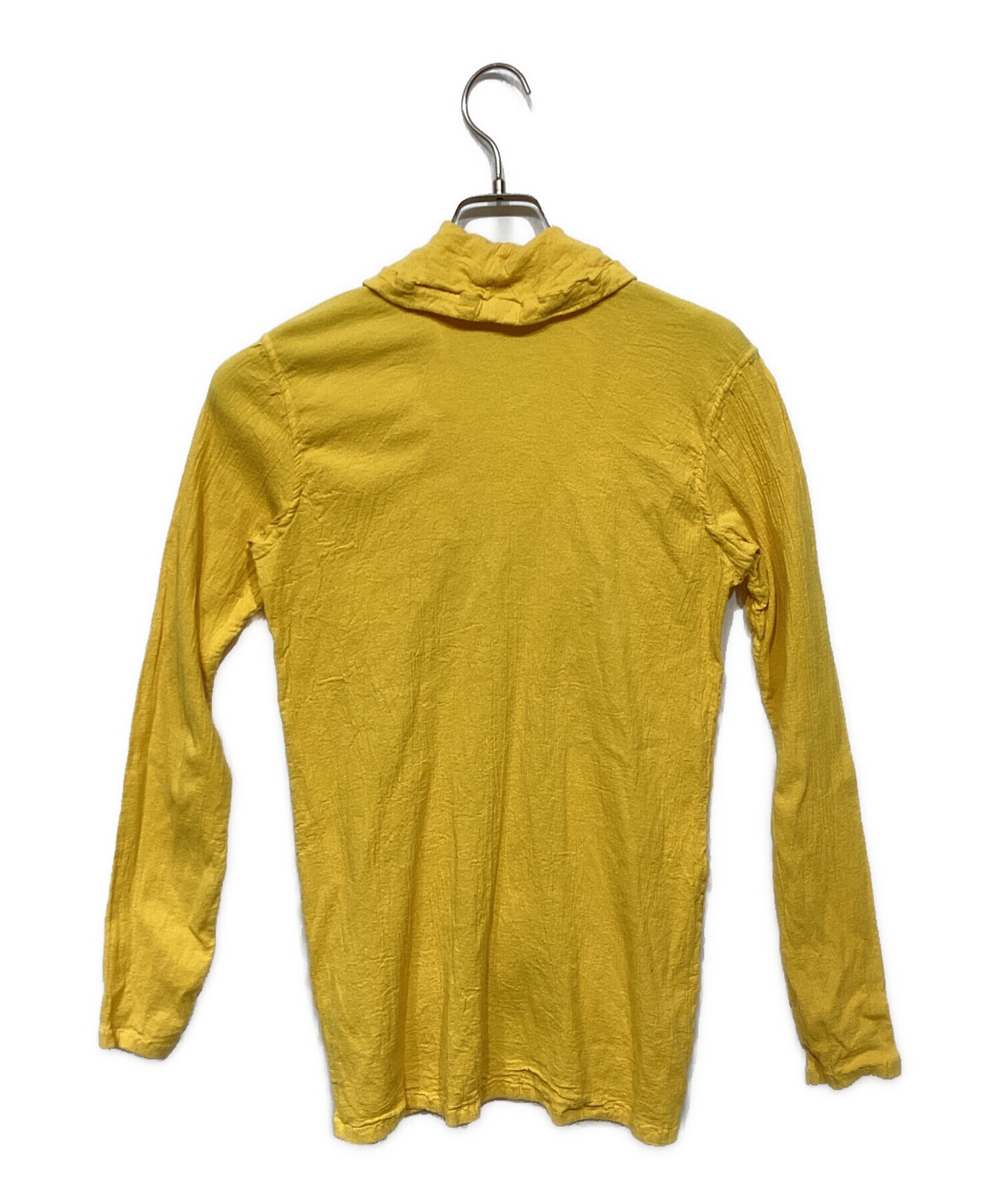 〇イッセイ ミヤケ カーディガン シワ加工 イエロー系 ISSEY MIYAKE