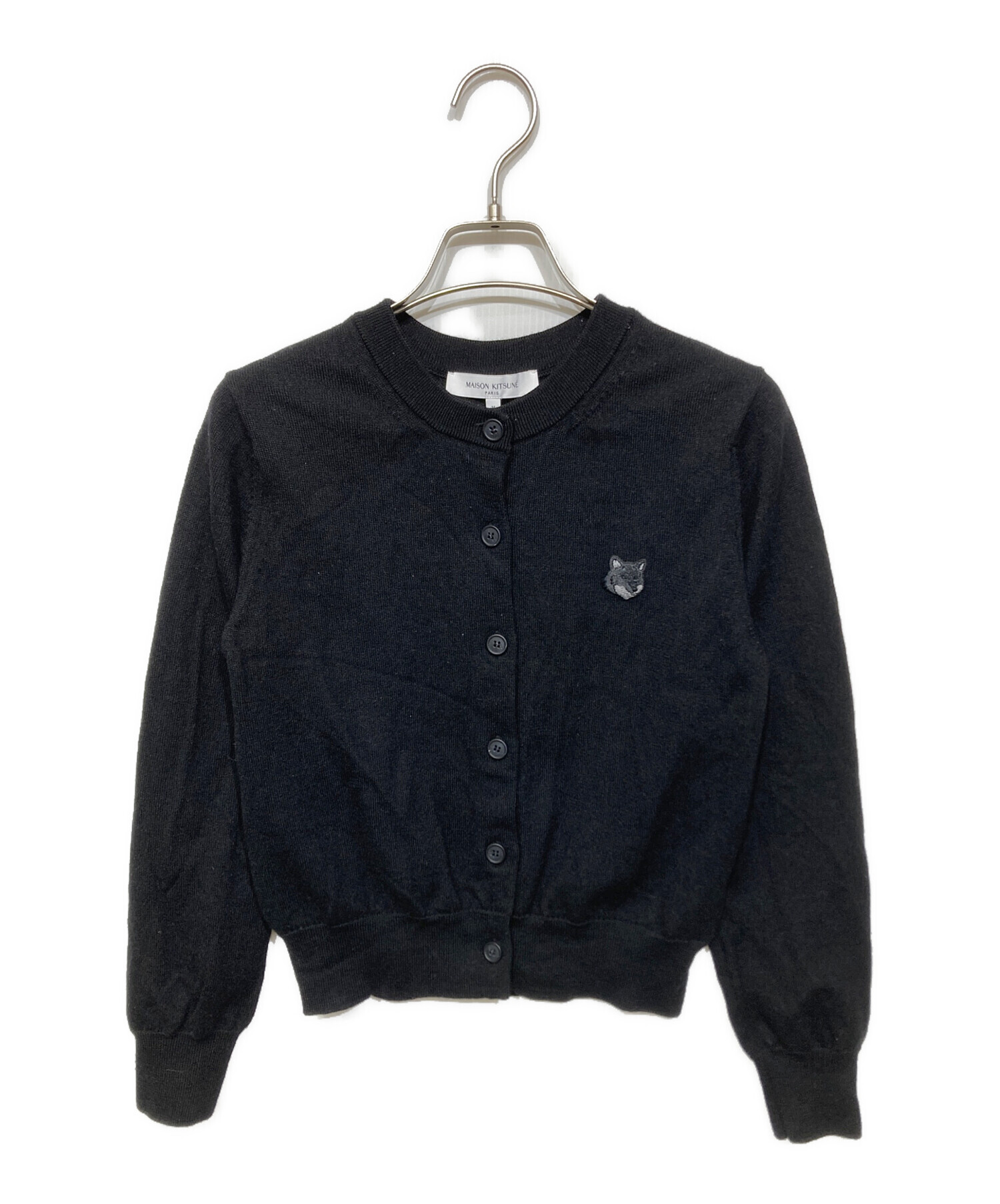 メゾンキツネ MAISON KITSUNE FOX HEAD ニット 衣料品 トップス ウール レディース ブラック系 【中古】 MAISON KITSUNE' - メゾンキツネ MAISON KITSUNE フォックスヘッド