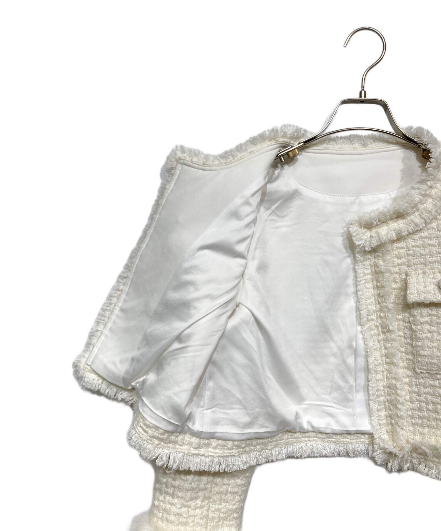 新品タグ付き Lumignon suède bijou op ルミニョン 白 中古・古着通販】lumignon (ルミニョン) pocket fur op+snow jacket