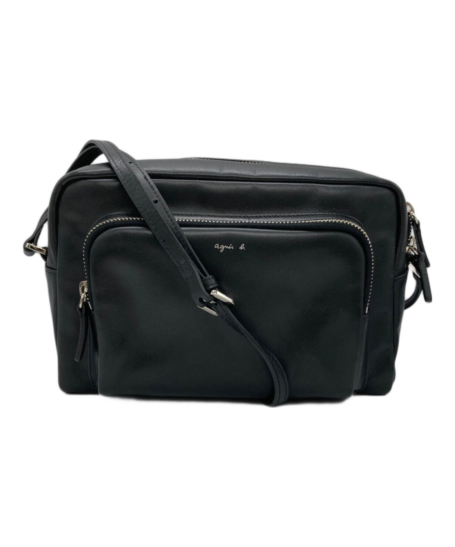 【未使用品】agnes b.VOYAGE　アニエスベー　ナイロン　レザー　黒 中古・古着通販】agnes b voyage (アニエスベーボヤージュ) レザー