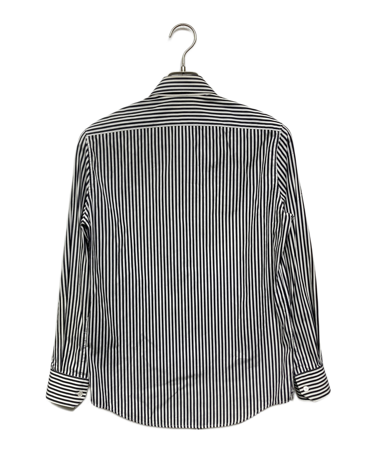 中古・古着通販】CELINE (セリーヌ) ストライプコットンシャツ グレー