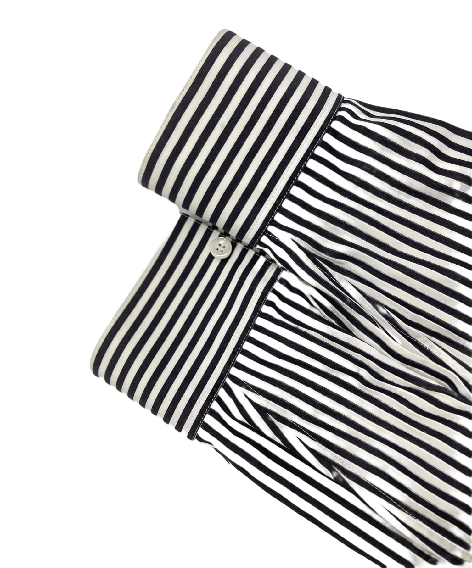 中古・古着通販】CELINE (セリーヌ) ストライプコットンシャツ グレー