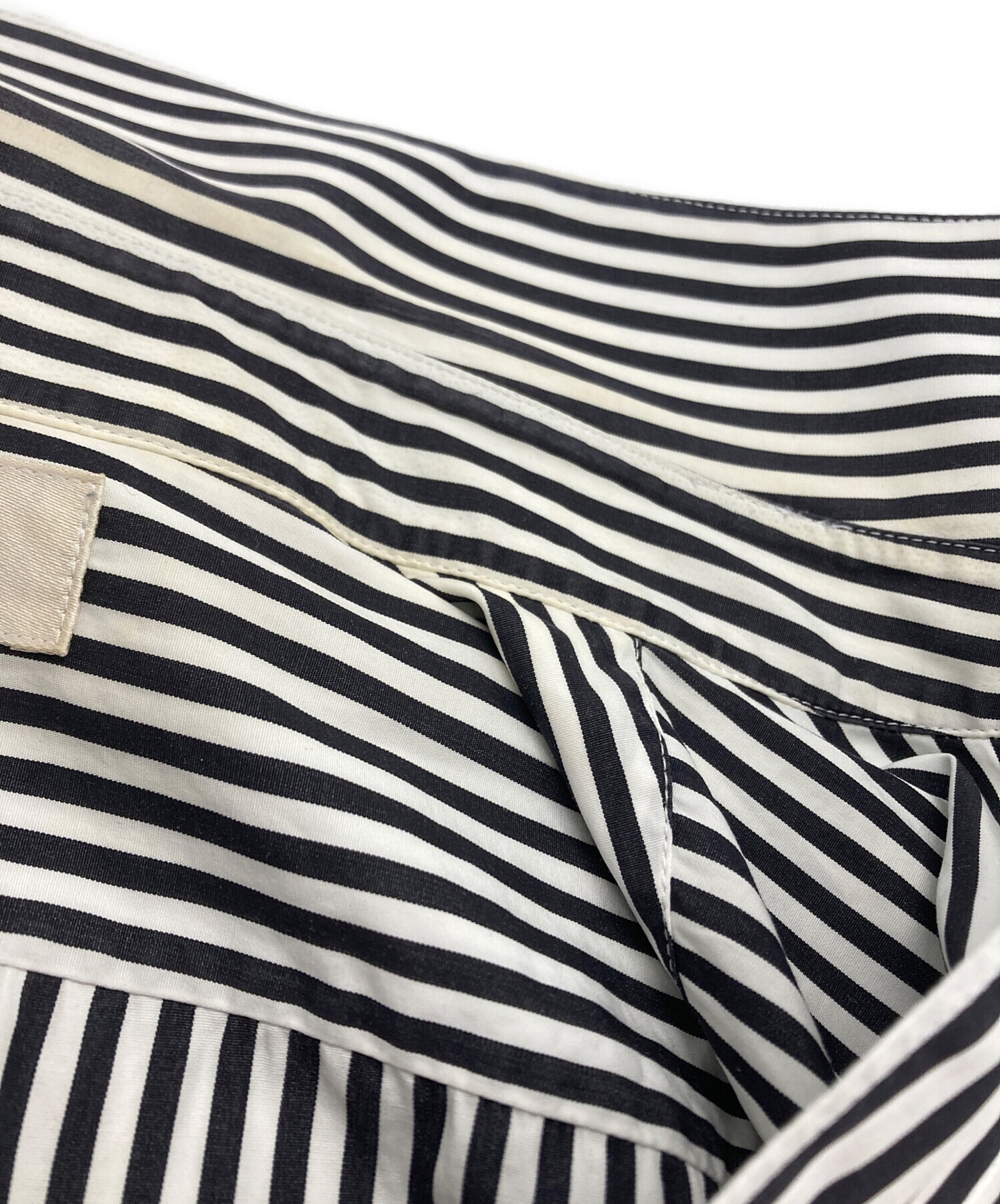 中古・古着通販】CELINE (セリーヌ) ストライプコットンシャツ グレー
