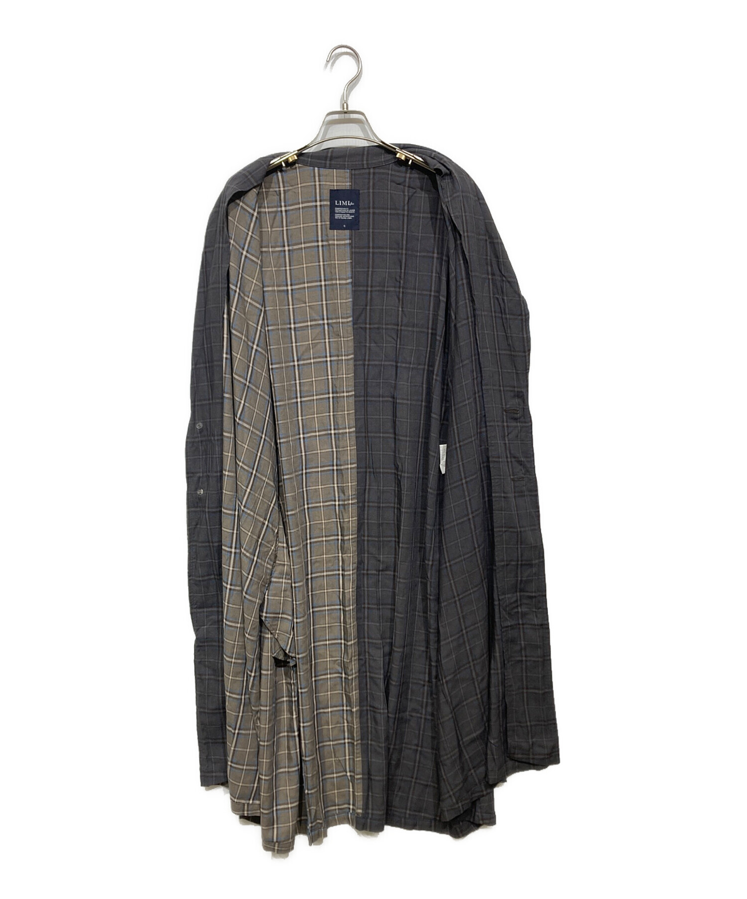 中古・古着通販】LIMI feu (リミフゥ) チェックレーヨンコート LN-C01