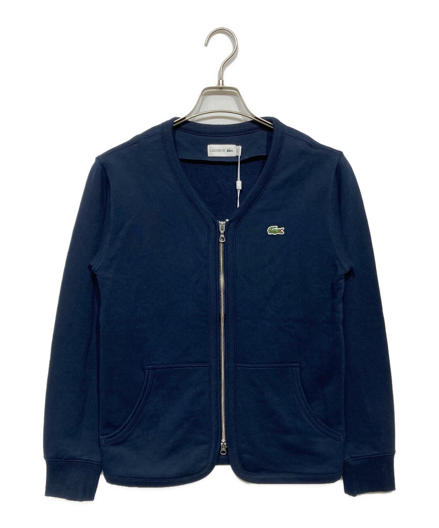 ラコステ LACOSTE カーディガン 襟付き ネイビー サイズ4 希少 美品 