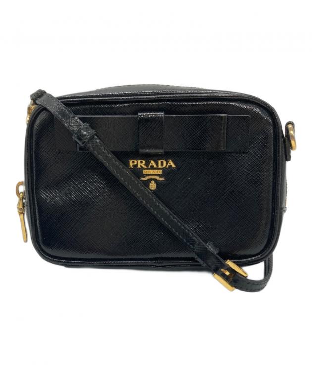 中古・古着通販】PRADA (プラダ) サフィアーノ ヴェルニリボン ミニ