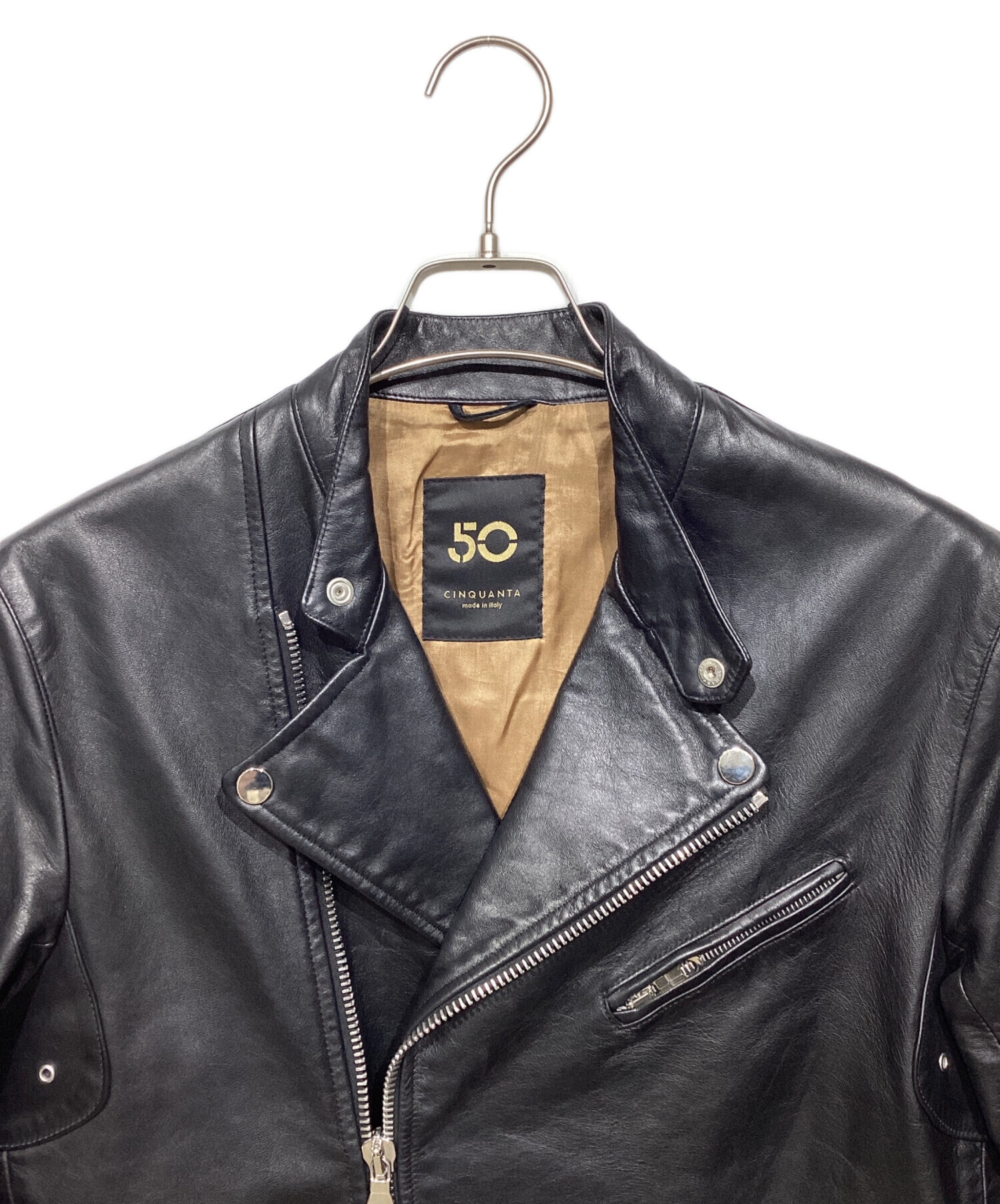 CINQUANTA / BEAMS F 別注 スタンドカラー ダブルライダース 中古・古着通販】Cinquanta (チンクワンタ) BEAMS F (ビームスエフ