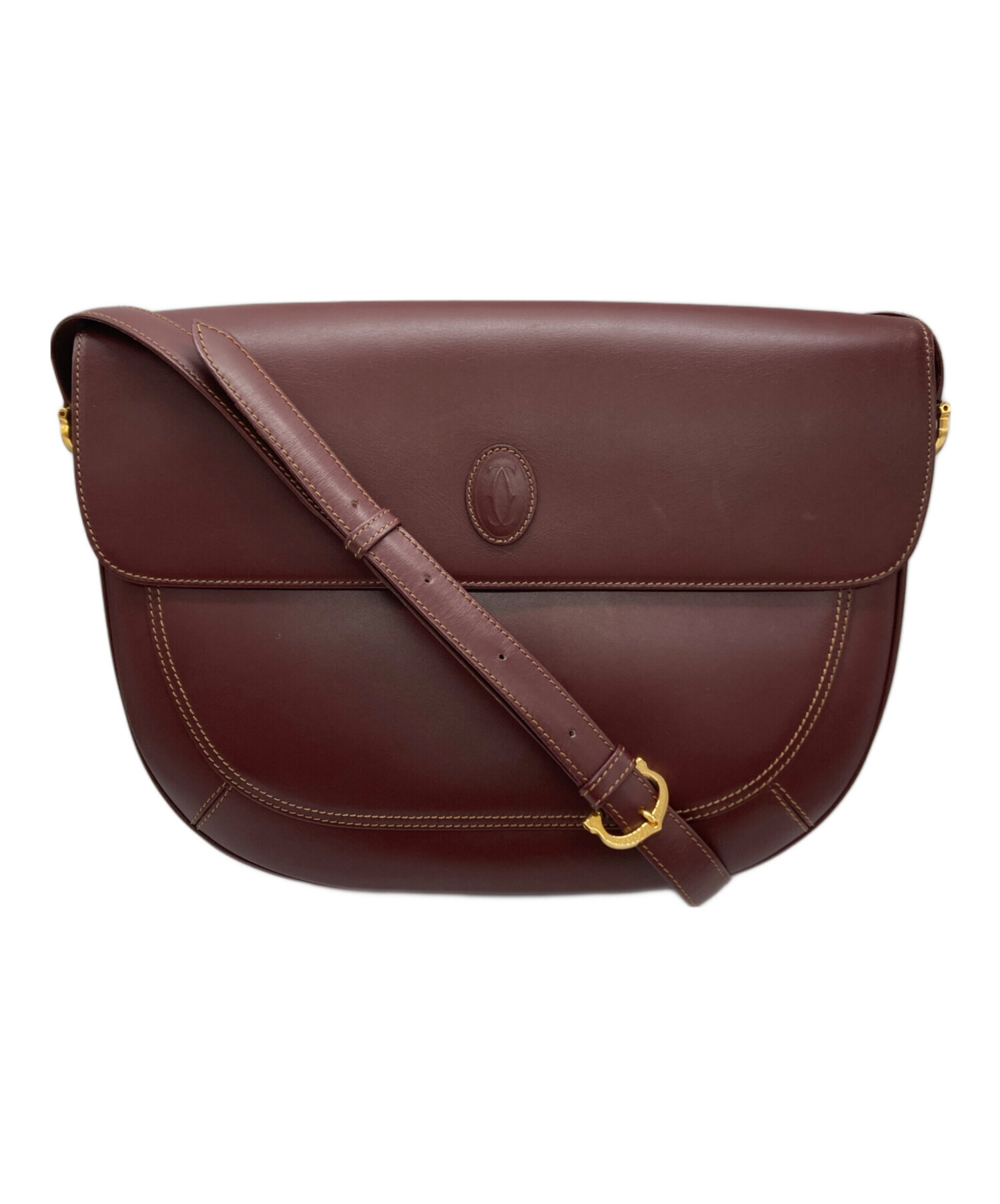 中古・古着通販】Cartier (カルティエ) ショルダーバッグ ボルドー