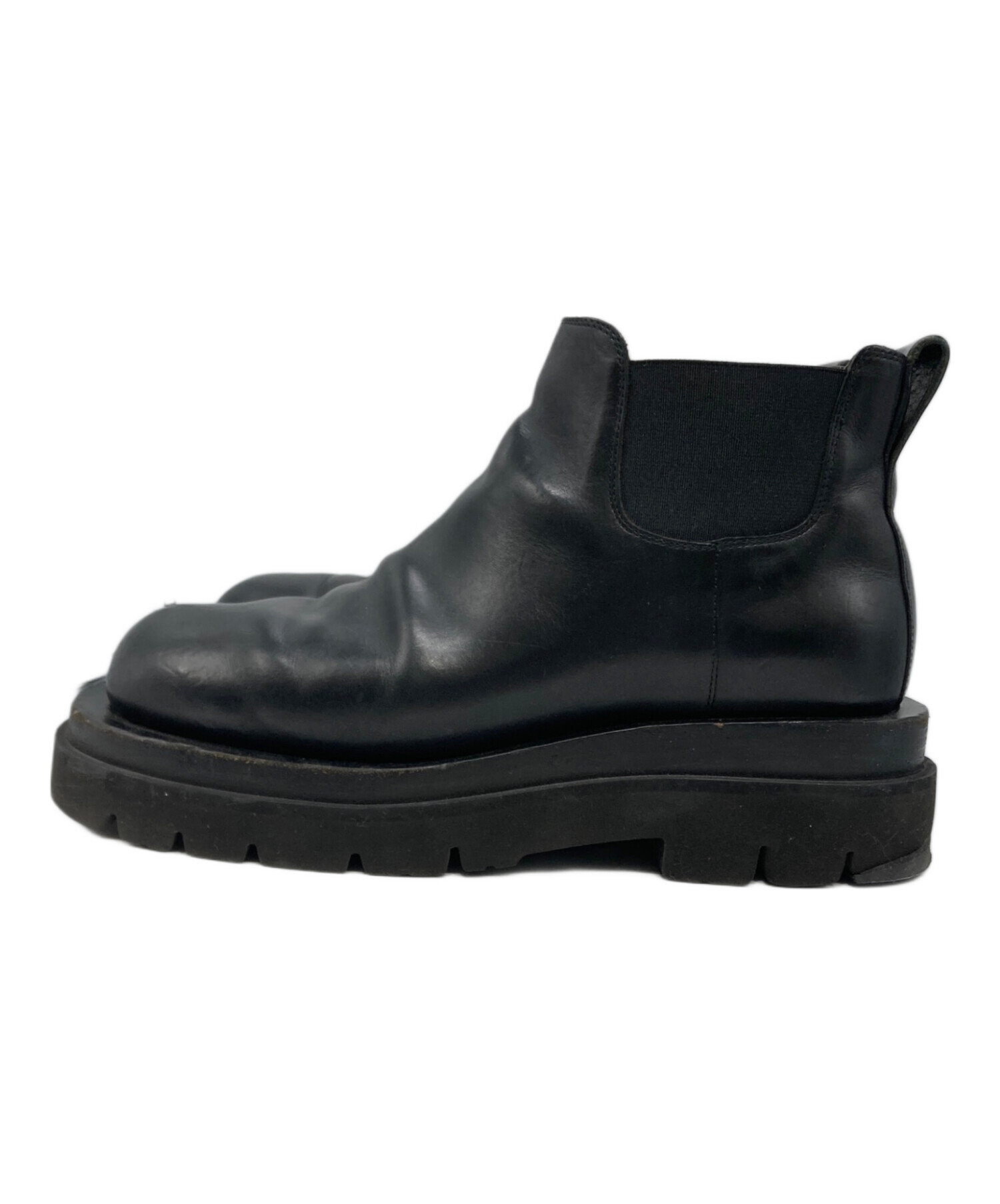 【ぽんぽん】BOTTEGA VENETA ラグブーツ 37 ブラック 中古・古着通販】BOTTEGA VENETA (ボッテガベネタ) ラグ チェルシー