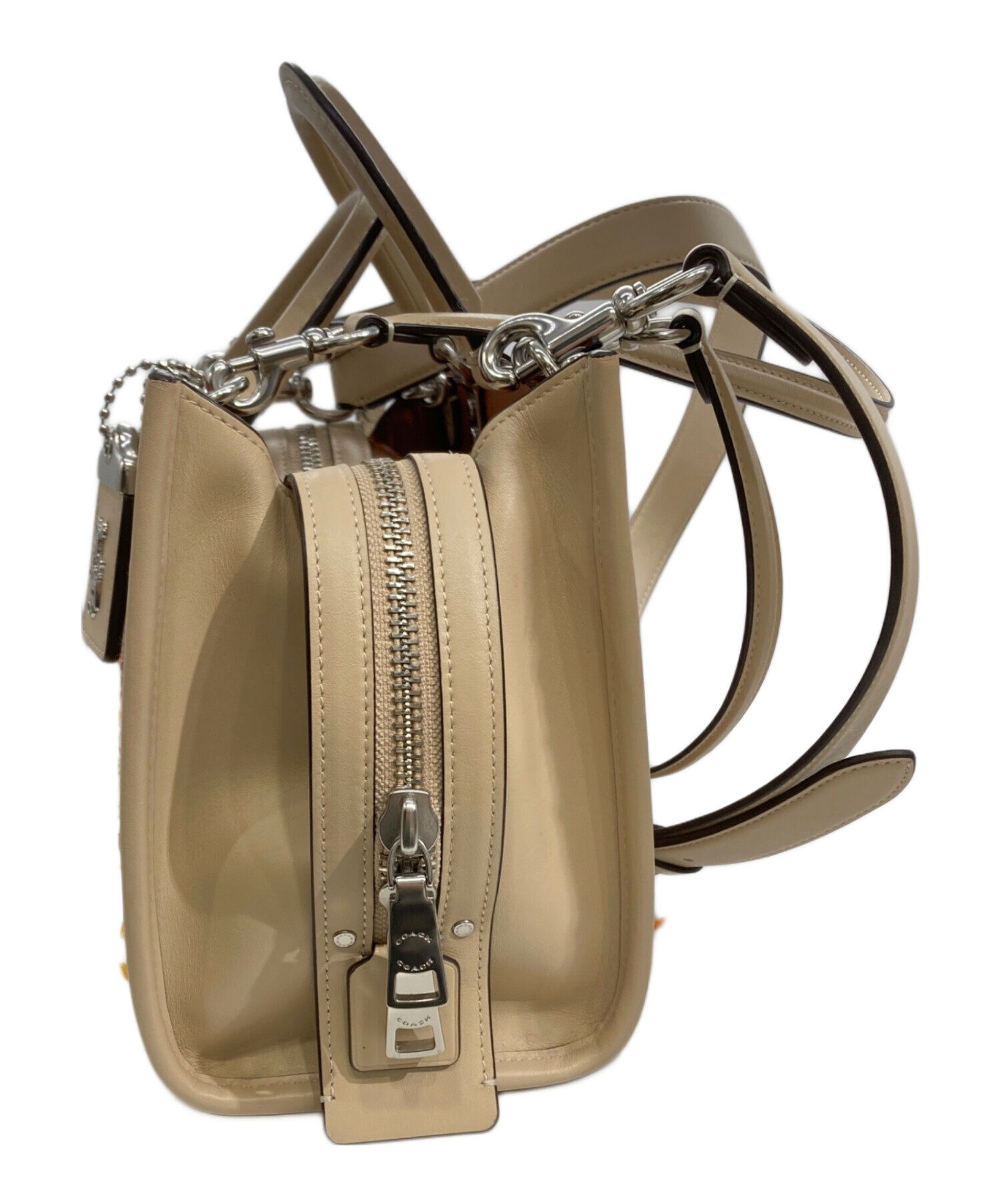 中古・古着通販】COACH (コーチ) ローグ 25・ツイード バッグ ベージュ