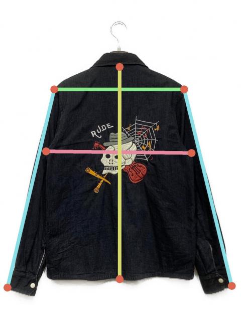 中古・古着通販】RUDE GALLERY (ルードギャラリー) スカル刺繍デニム