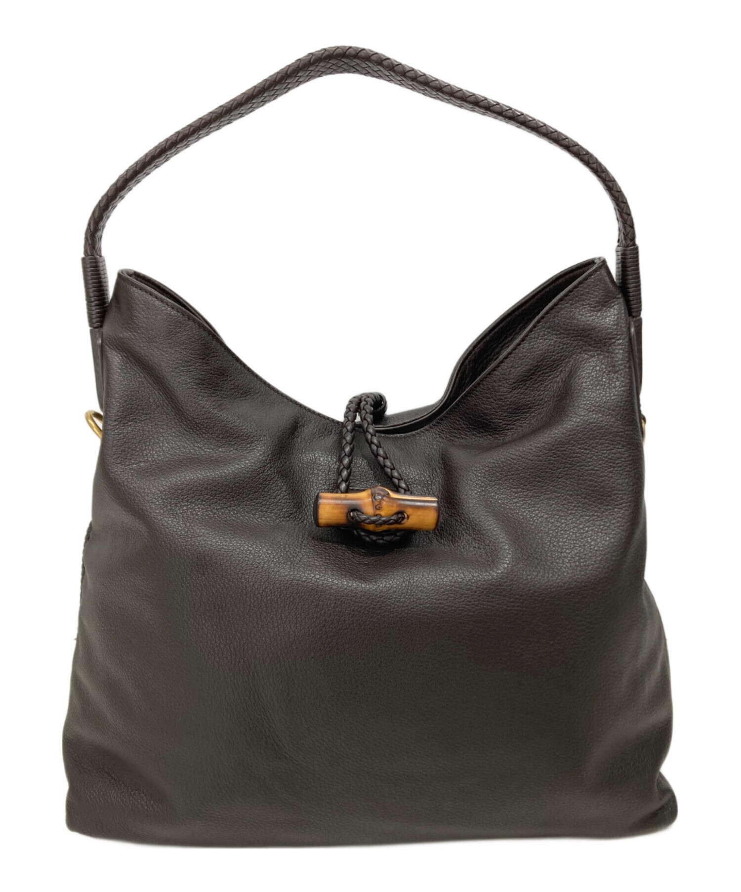 中古・古着通販】GUCCI (グッチ) バンブートートバッグ ブラウン 