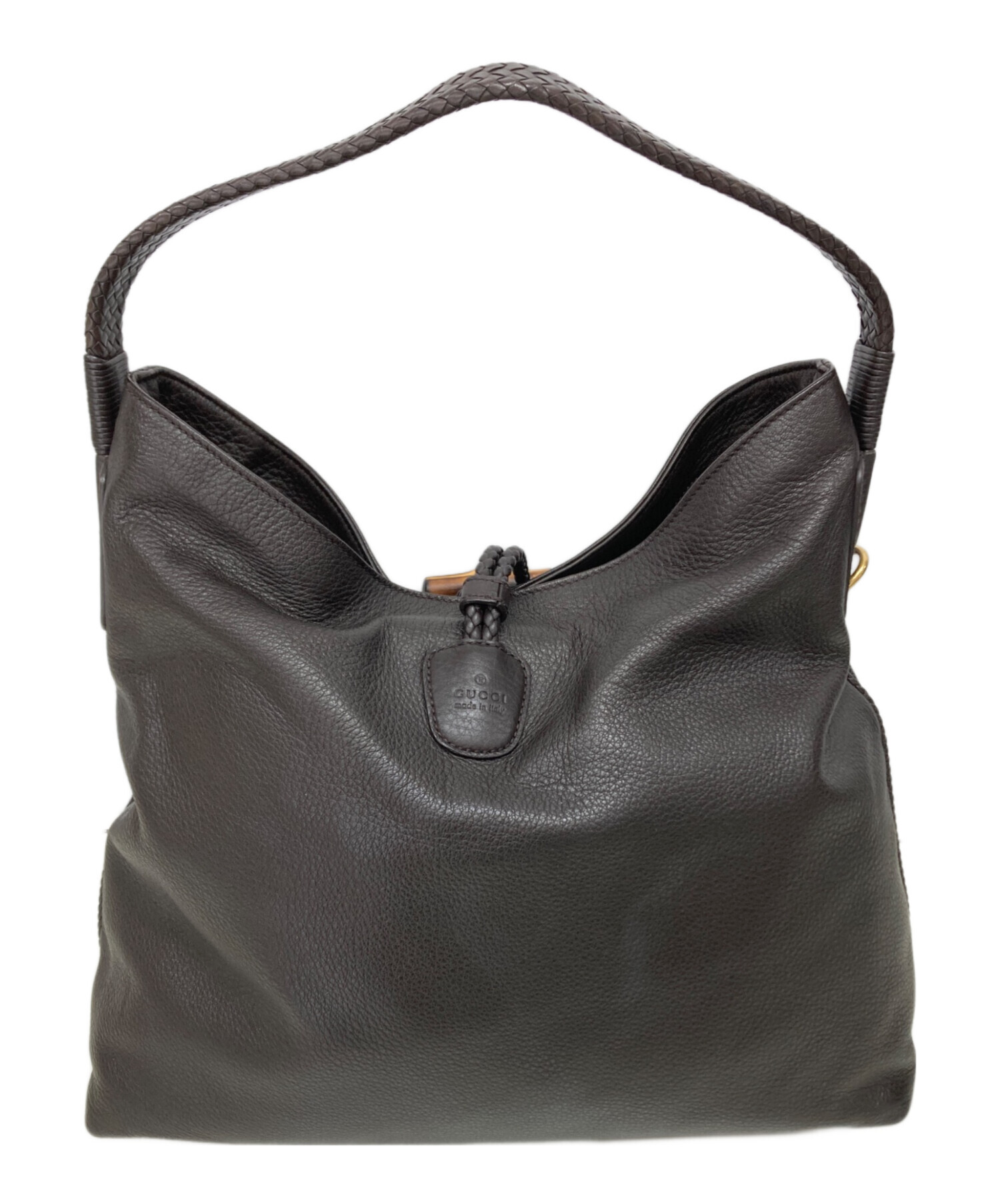 中古・古着通販】GUCCI (グッチ) バンブートートバッグ ブラウン 