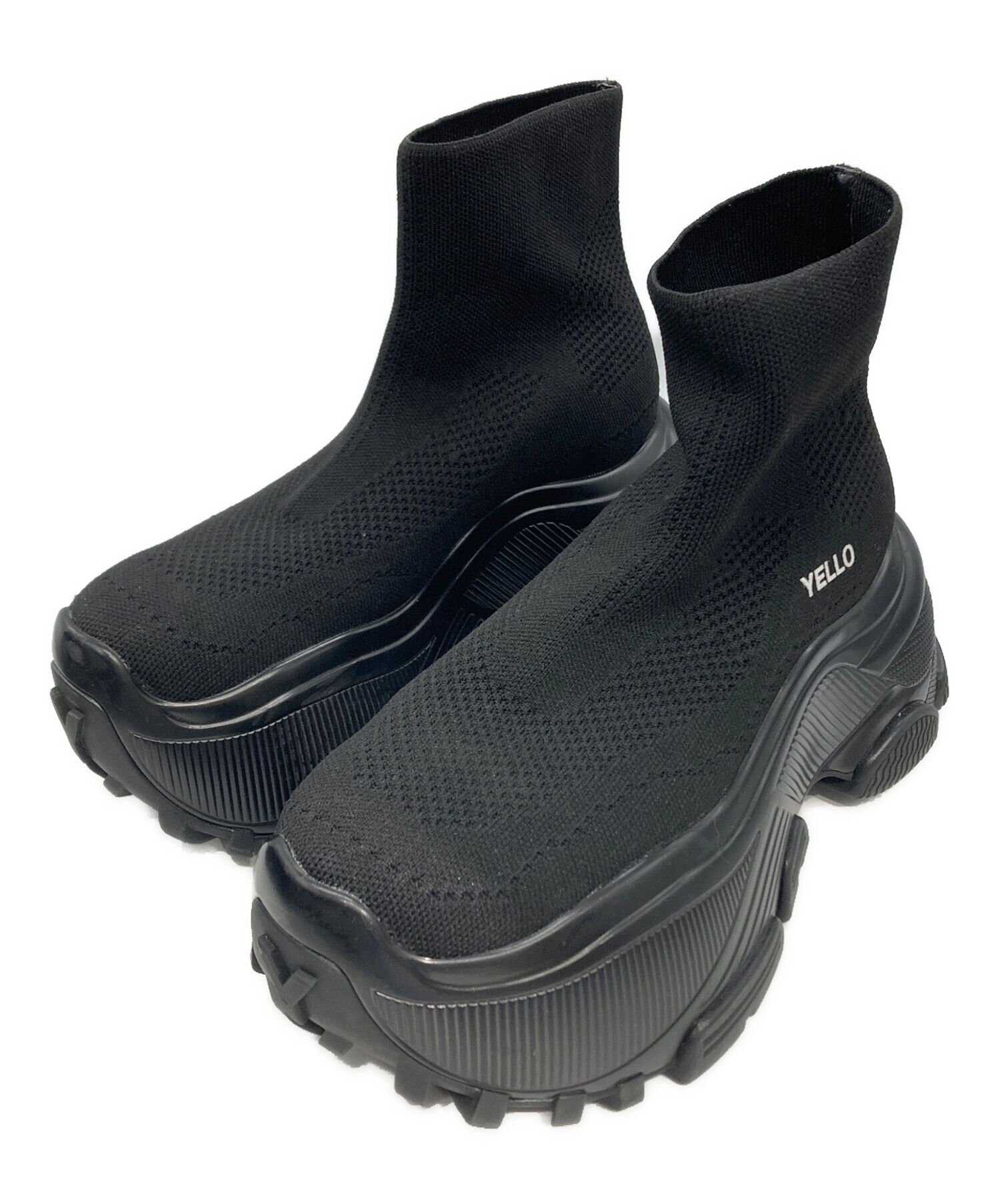 YELLO GRAUWAL SHORT BOOTS スニーカー 中古・古着通販】YELLO (イエロ) GRAUWAL SHORT BOOTS ブラック サイズ