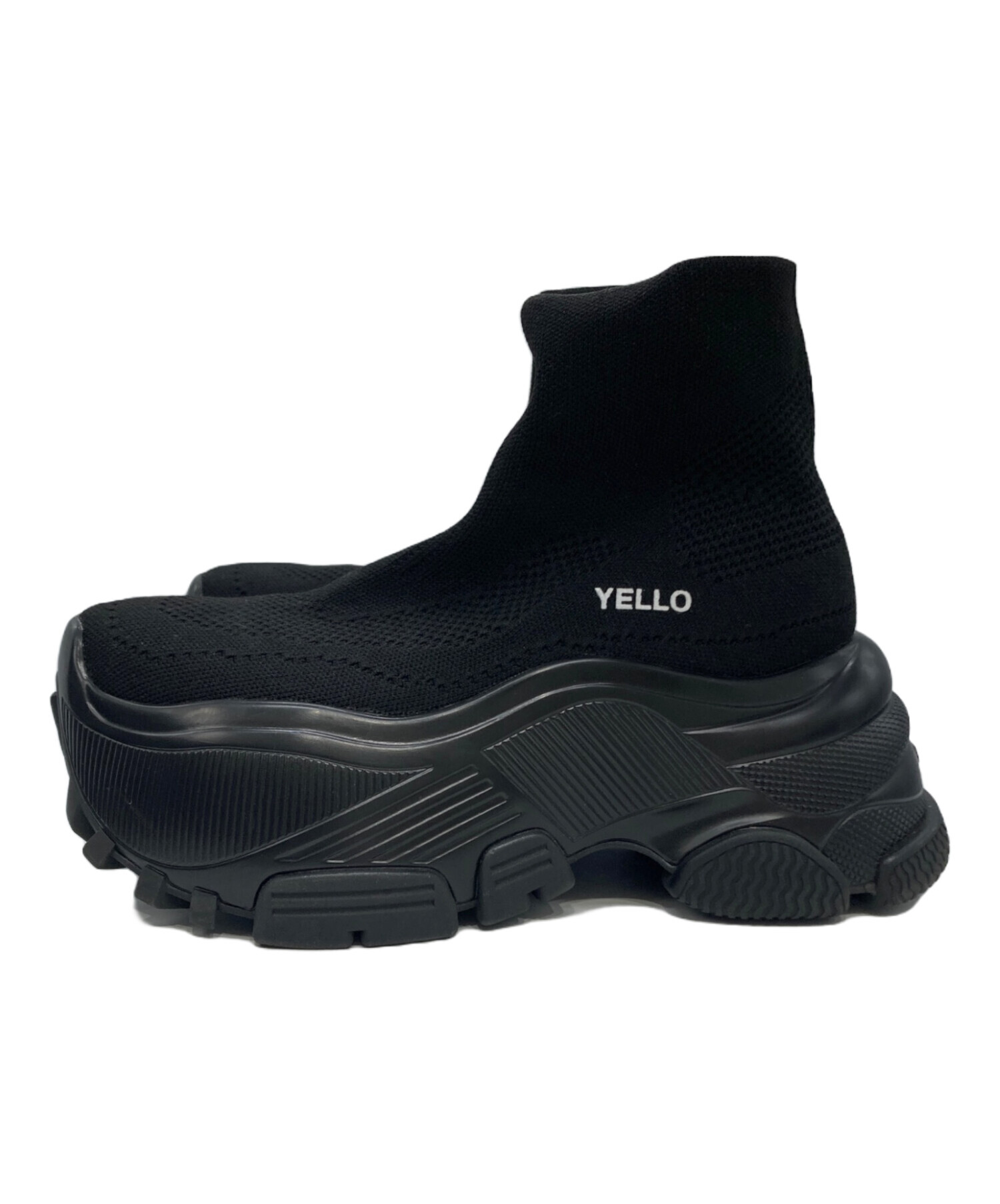YELLO GRAUWAL SHORT BOOTS スニーカー 中古・古着通販】YELLO (イエロ) GRAUWAL SHORT BOOTS ブラック サイズ