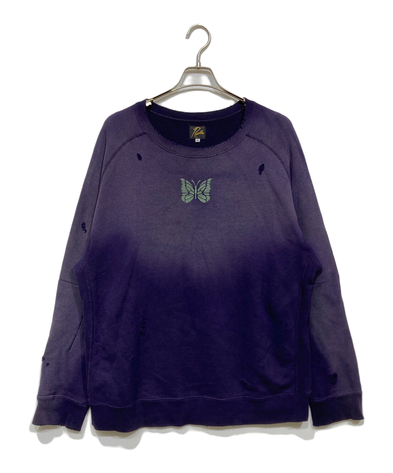 NEEDLES 紫色 トレーナー 中古・古着通販】Needles (ニードルズ) DECONSTRUCTED SWEATSHIRT