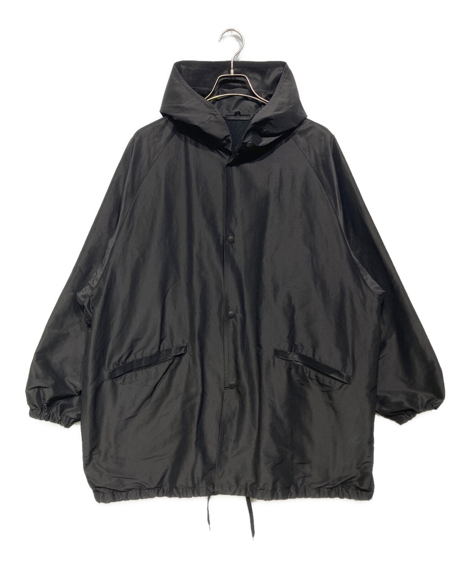 【中古】COMOLI 20AW コットンシルクフーデッドコート 2 中古・古着通販】COMOLI (コモリ) コットンシルク フーデッドコート