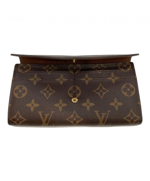 【6dd4821】ルイヴィトン 長財布 モノグラム ポルトフォイユサラ ブラウン フューシャ【中古】レディース LOUIS VUITTON（ルイ・ヴィトン） 財布 長財布 モノグラム