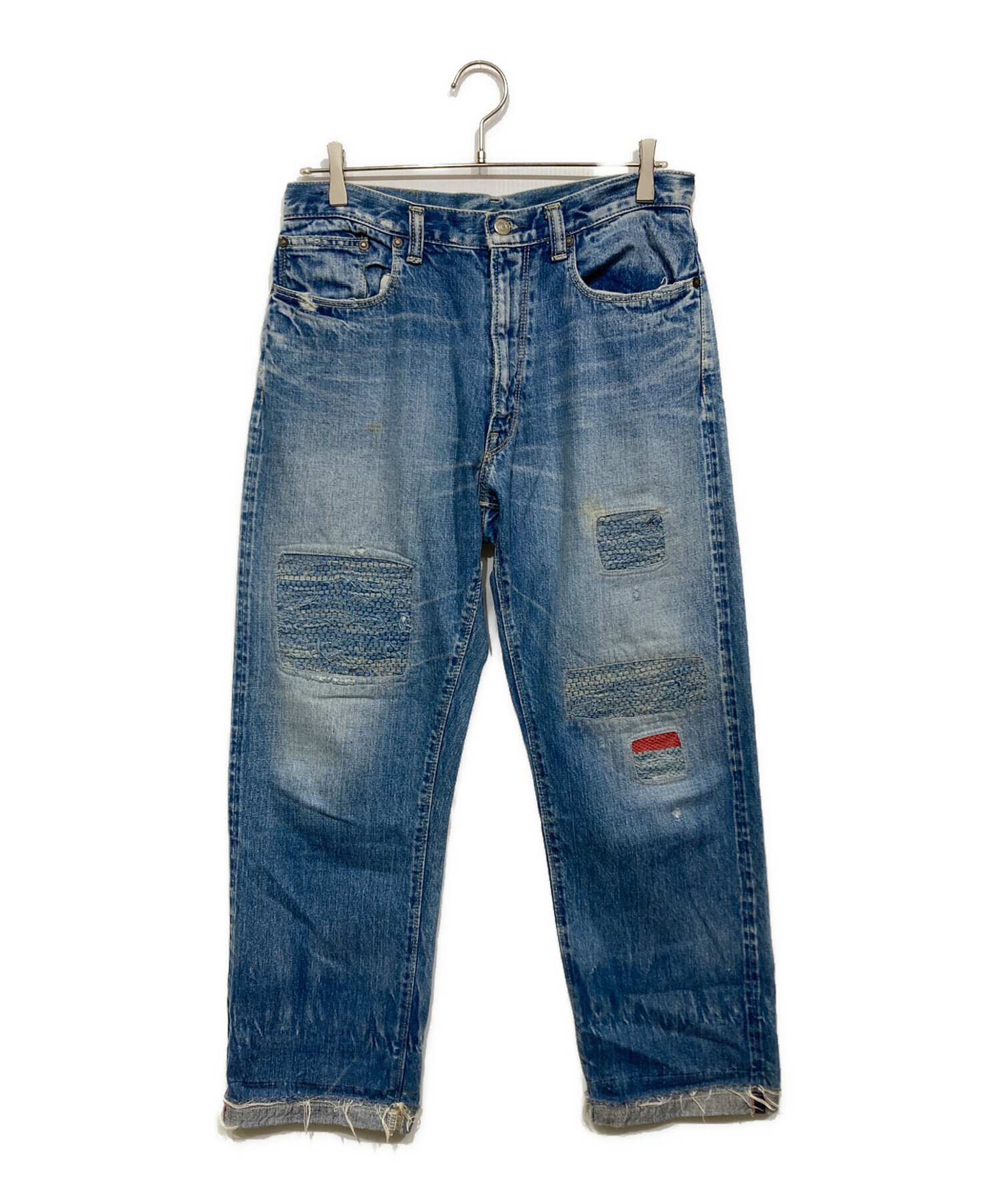 中古・古着通販】BLUE BLUE (ブルーブルー) リペア加工デニムパンツ