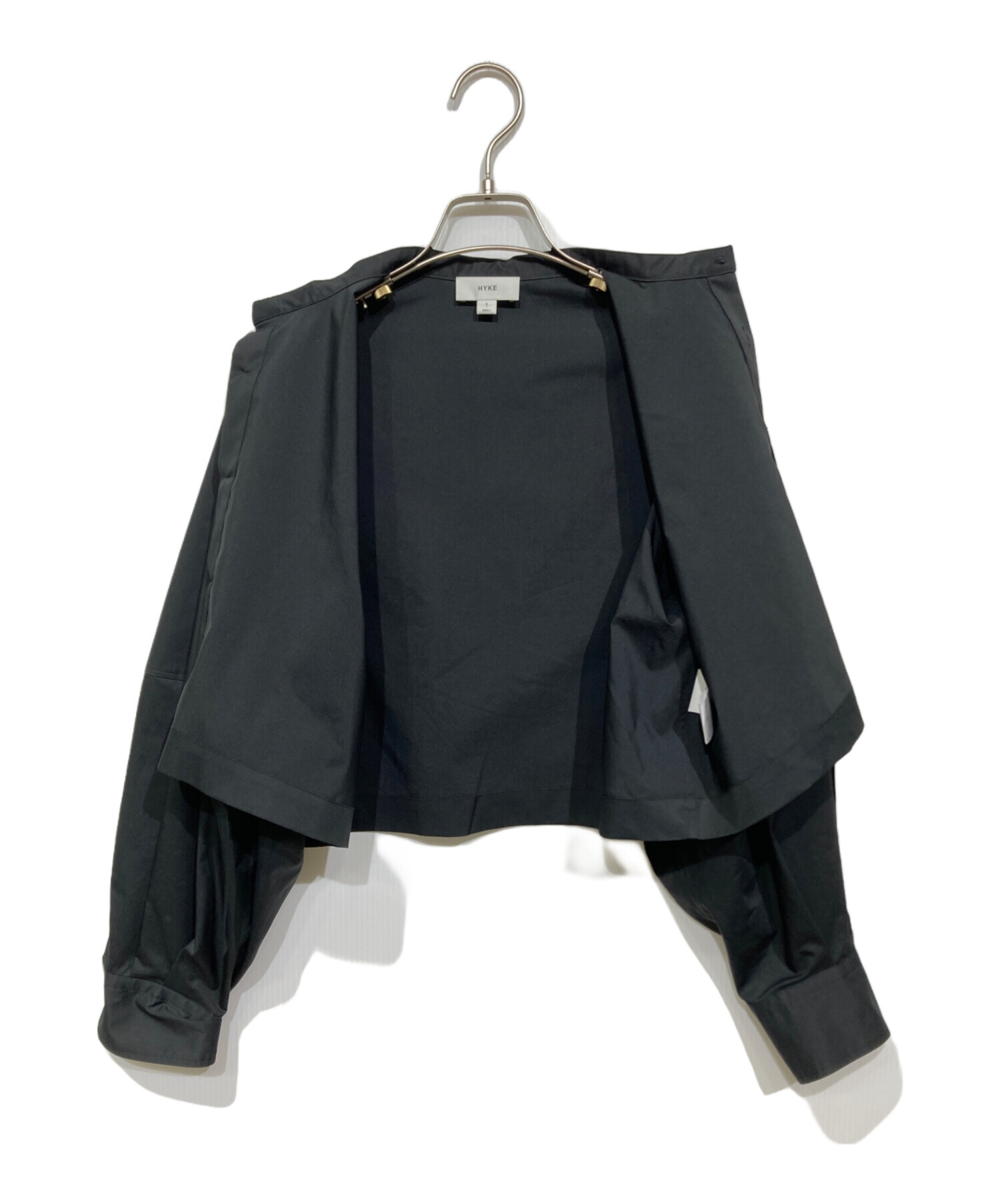 中古・古着通販】HYKE (ハイク) T/C BALLOON SLEEVE BLOUSE ブラック