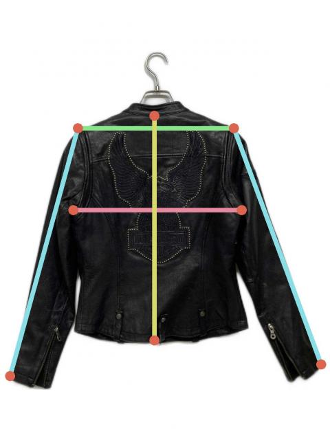 Harley-Davidson シングルライダースジャケット S 中古・古着通販】HARLEY-DAVIDSON (ハーレーダビッドソン) シングル