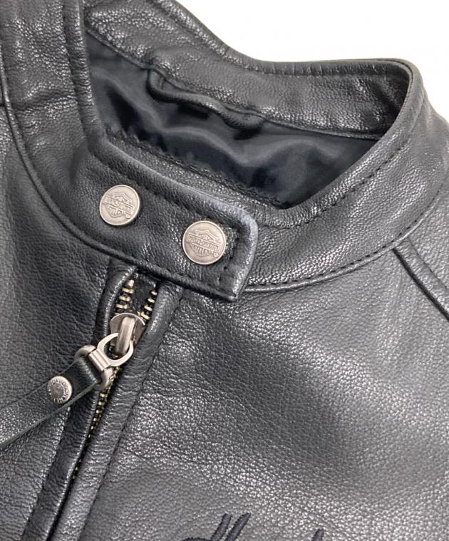 Harley-Davidson シングルライダースジャケット S 中古・古着通販】HARLEY-DAVIDSON (ハーレーダビッドソン) シングル