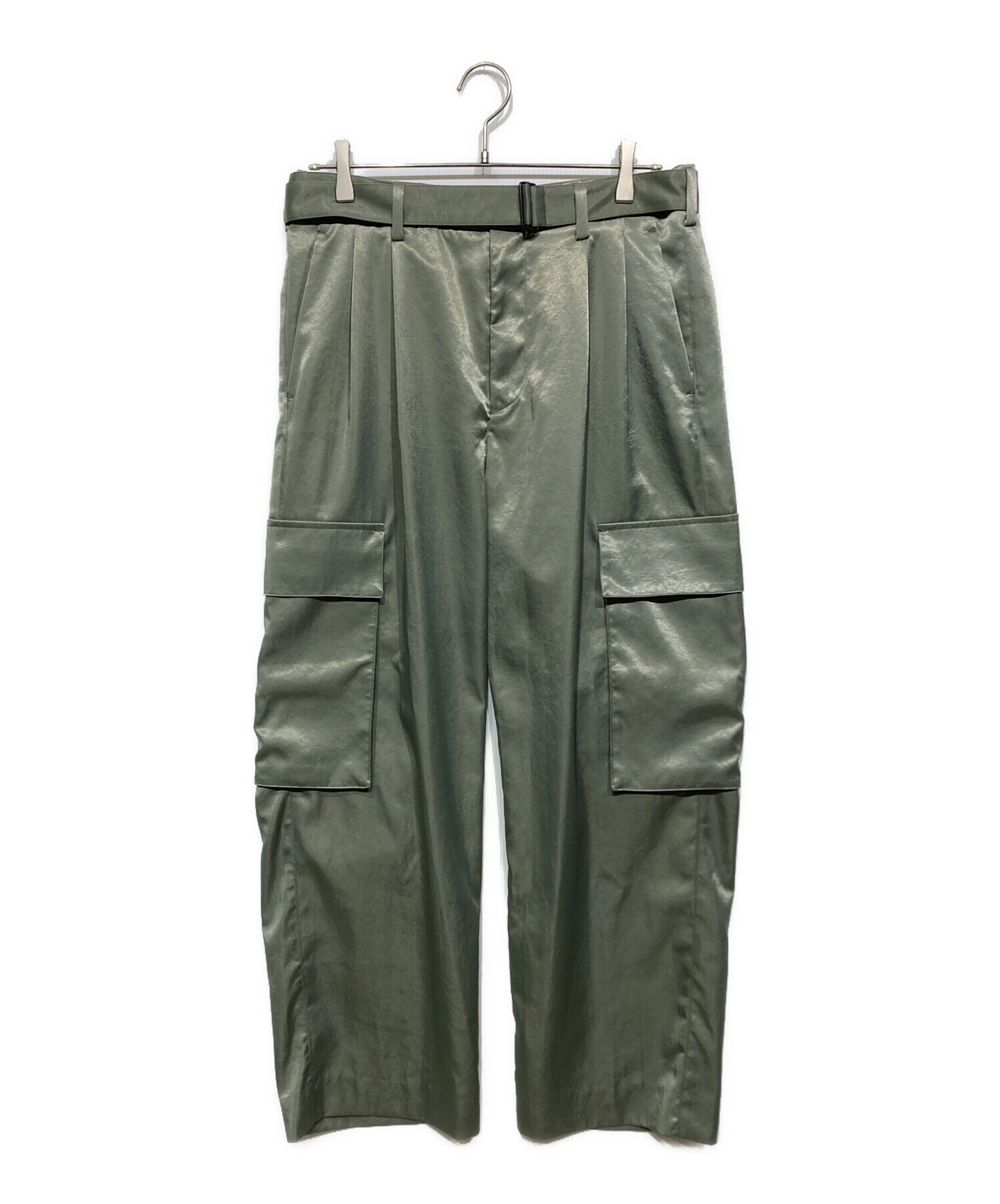 中古・古着通販】08sircus (ゼロエイトサーカス) Satin belted cargo