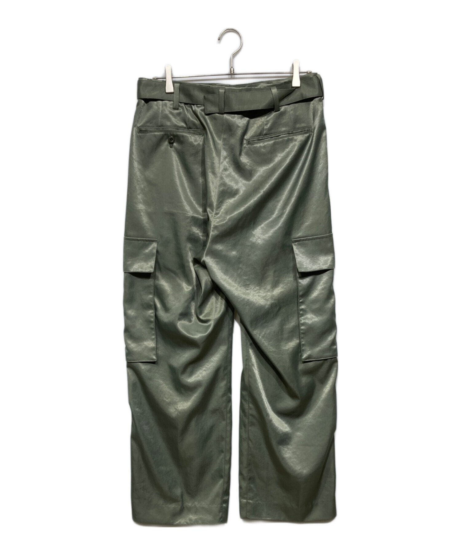 中古・古着通販】08sircus (ゼロエイトサーカス) Satin belted cargo